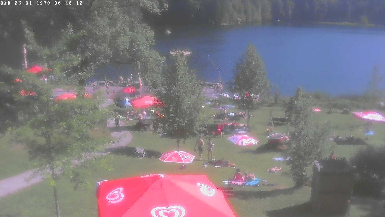 Archived image Webcam Oberstdorf: Freibergsee Sunbathing Area