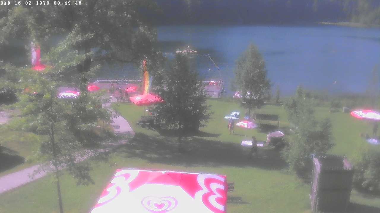 Archived image Webcam Oberstdorf: Freibergsee Sunbathing Area