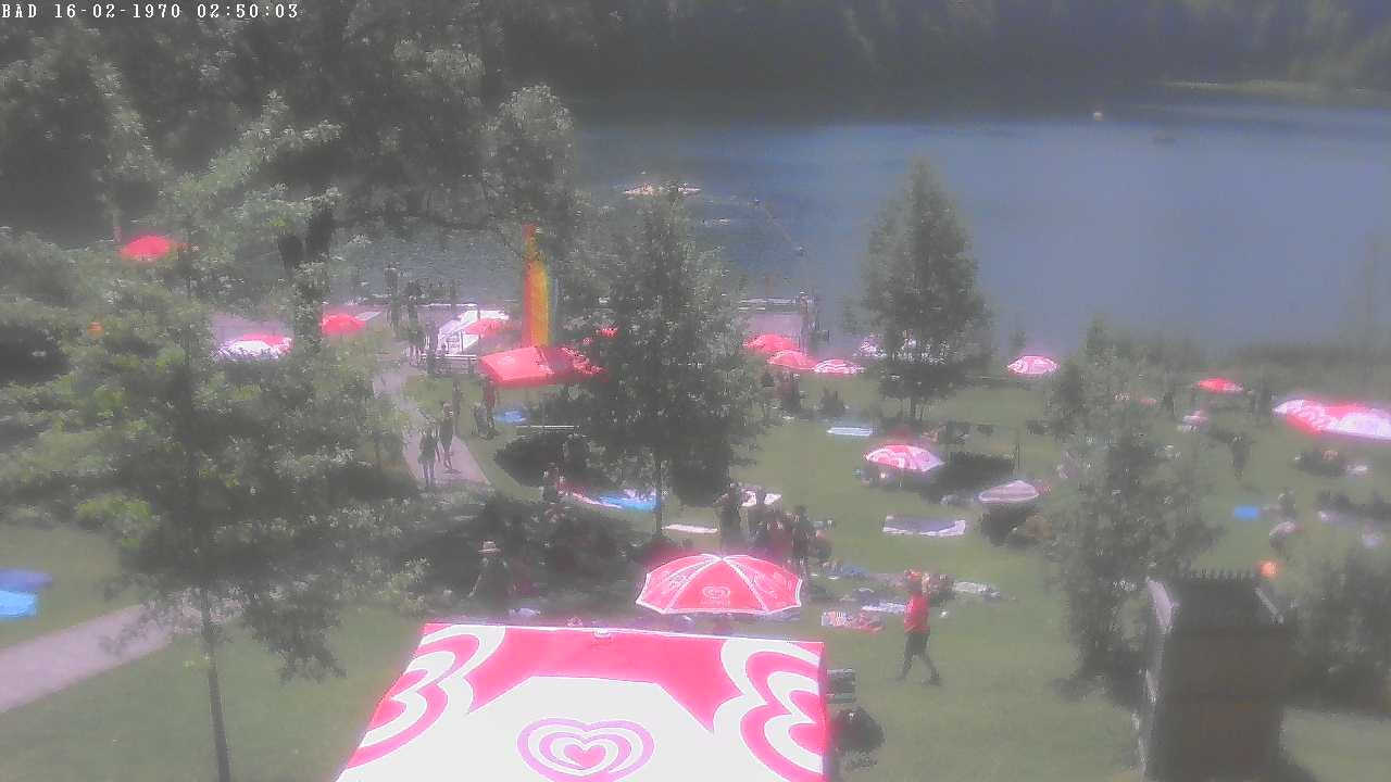 Archived image Webcam Oberstdorf: Freibergsee Sunbathing Area