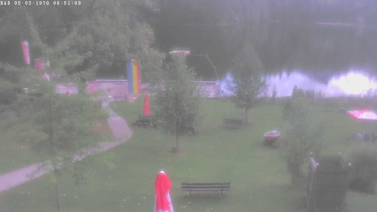 Archived image Webcam Oberstdorf: Freibergsee Sunbathing Area