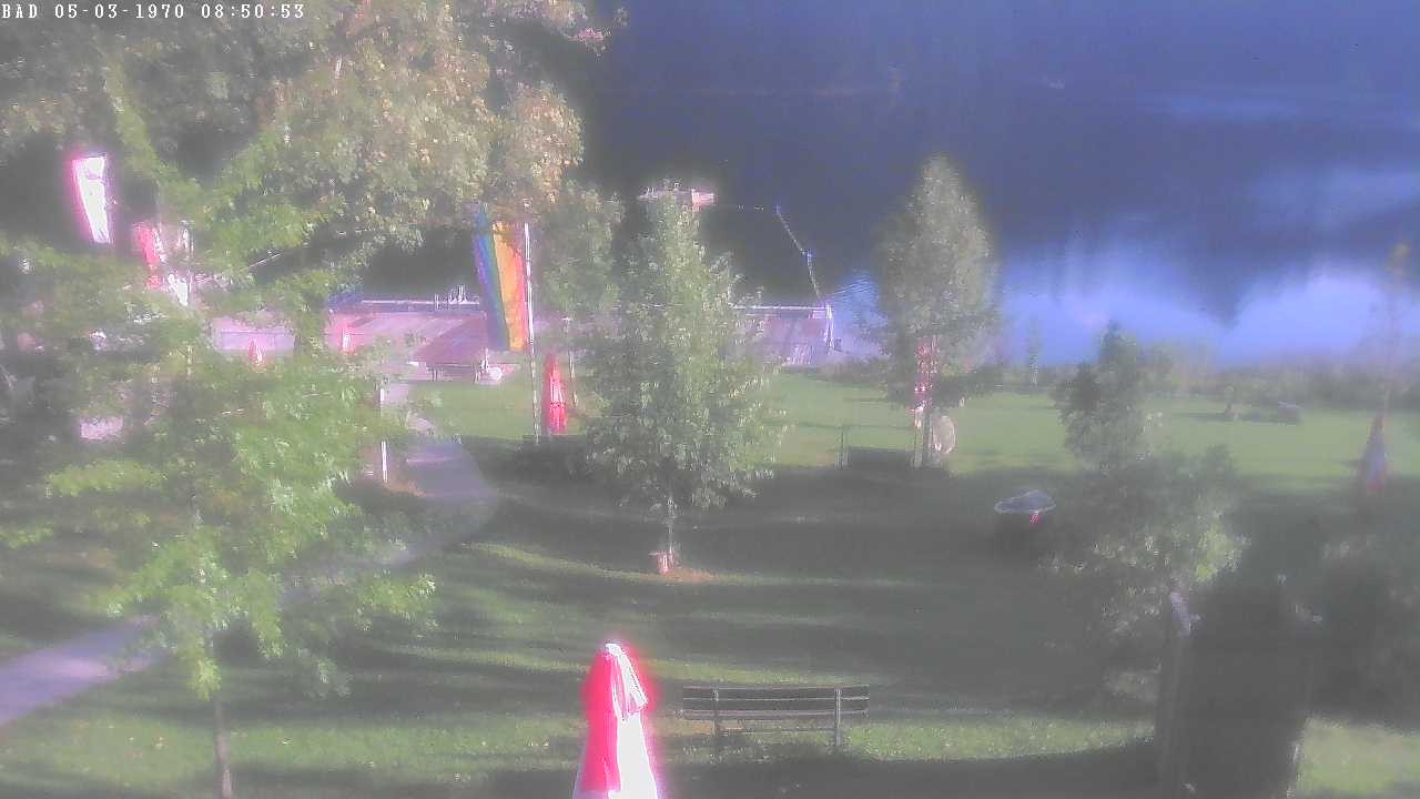 Archived image Webcam Oberstdorf: Freibergsee Sunbathing Area