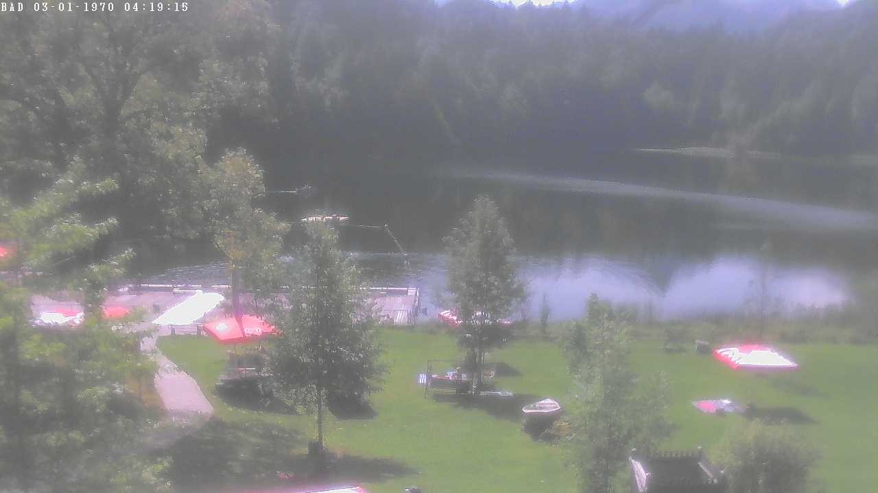 Archived image Webcam Oberstdorf: Freibergsee Sunbathing Area