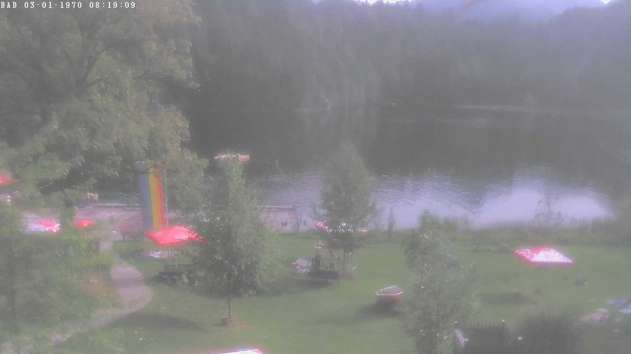 Archived image Webcam Oberstdorf: Freibergsee Sunbathing Area