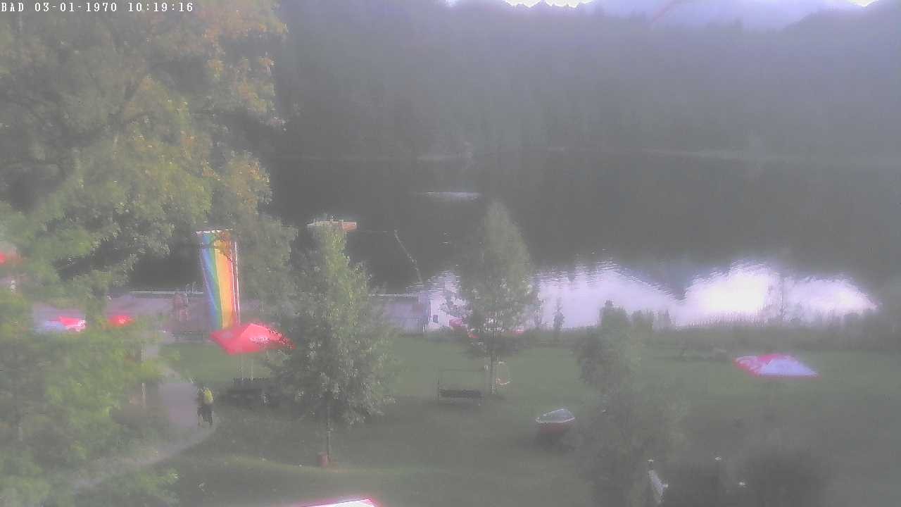 Archived image Webcam Oberstdorf: Freibergsee Sunbathing Area