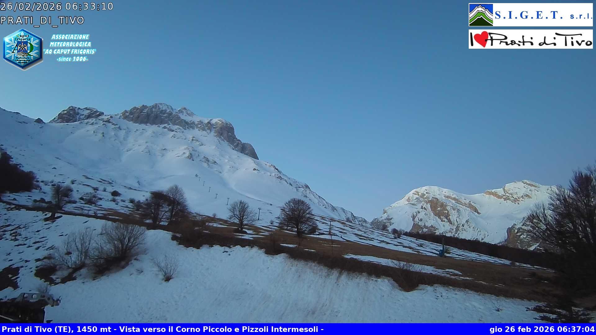 Archived image Webcam Prati di Tivo - Ski Area