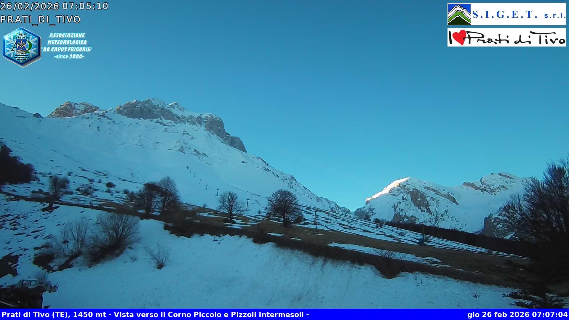 Archived image Webcam Prati di Tivo - Ski Area