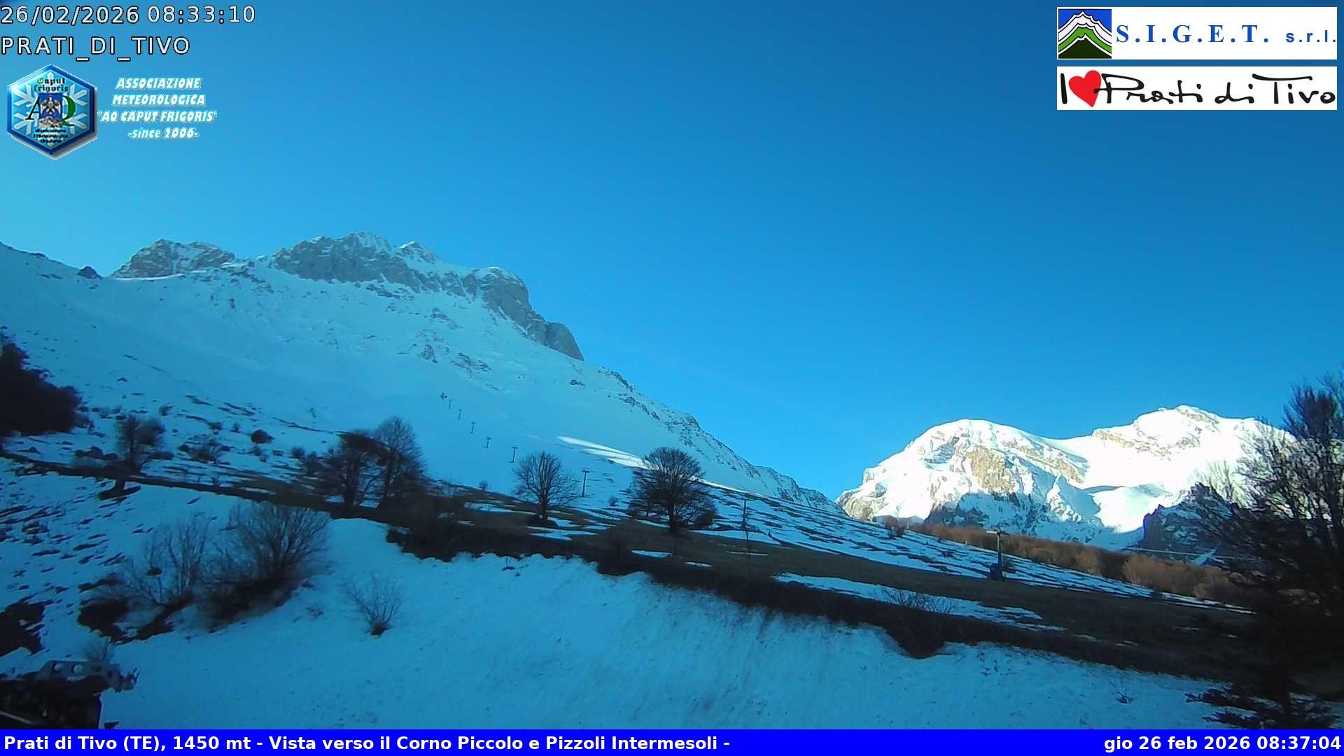 Archived image Webcam Prati di Tivo - Ski Area