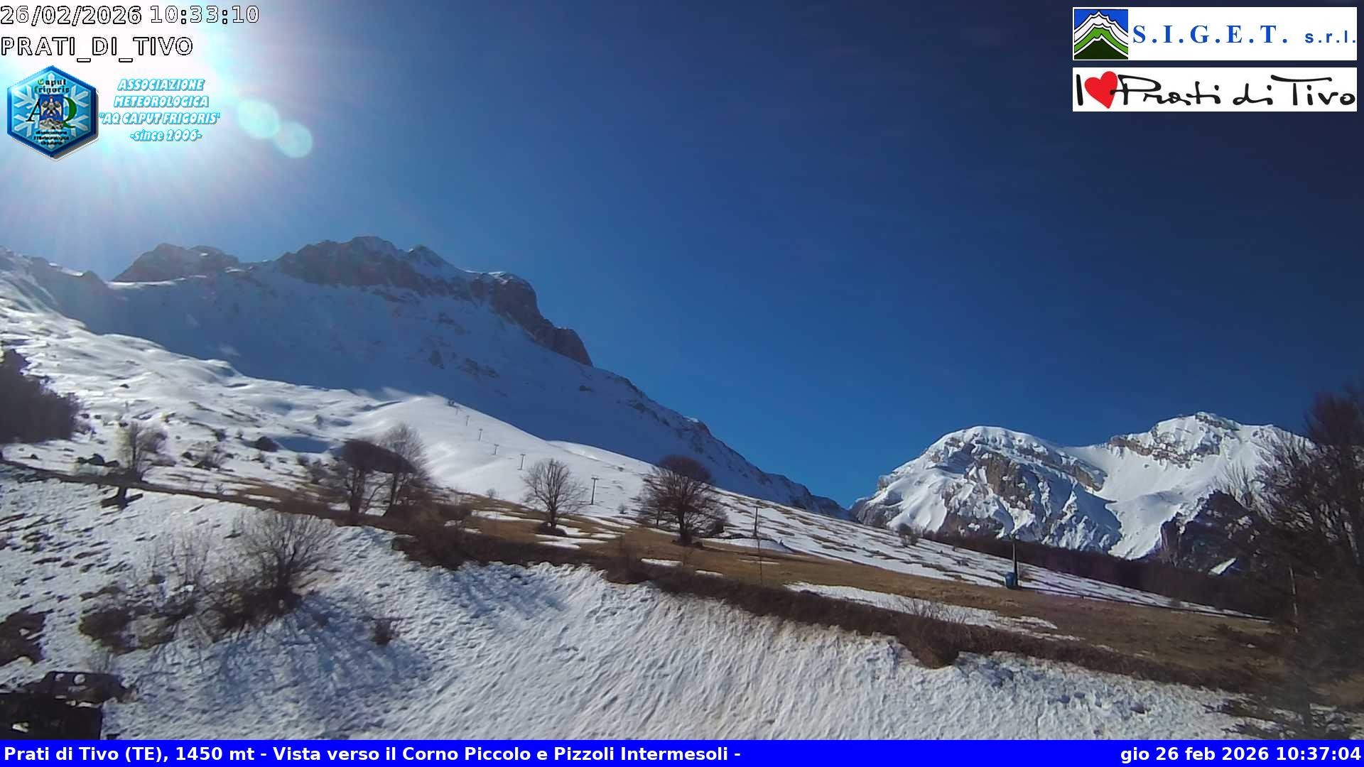 Archived image Webcam Prati di Tivo - Ski Area