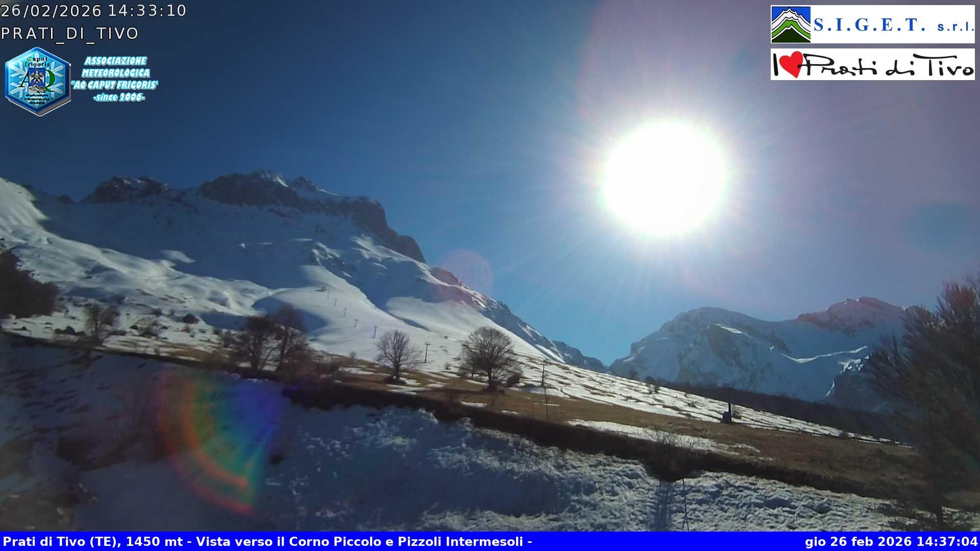 Archived image Webcam Prati di Tivo - Ski Area