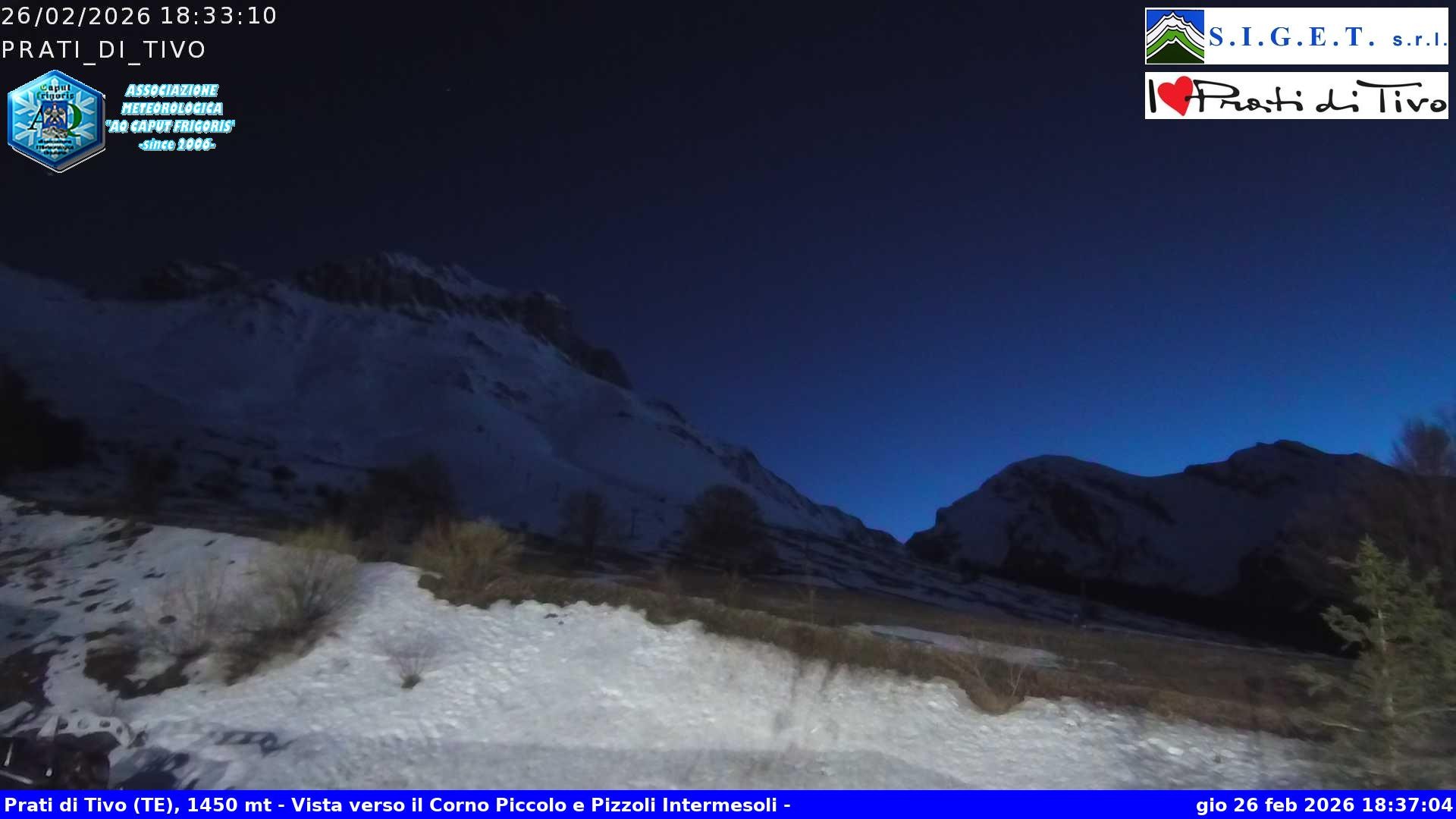Archived image Webcam Prati di Tivo - Ski Area