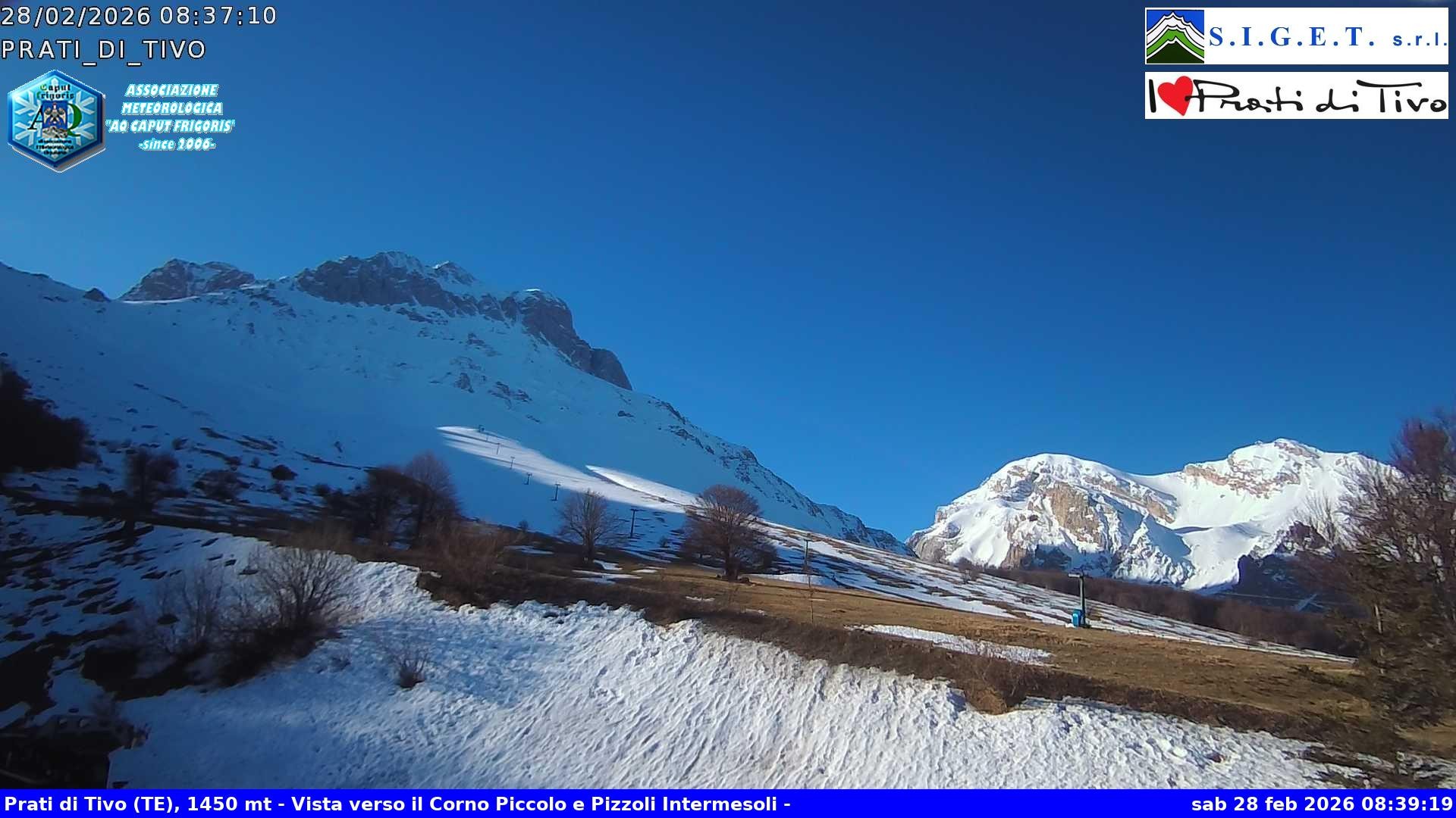 Archiv Foto Webcam Prati di Tivo - Skilift