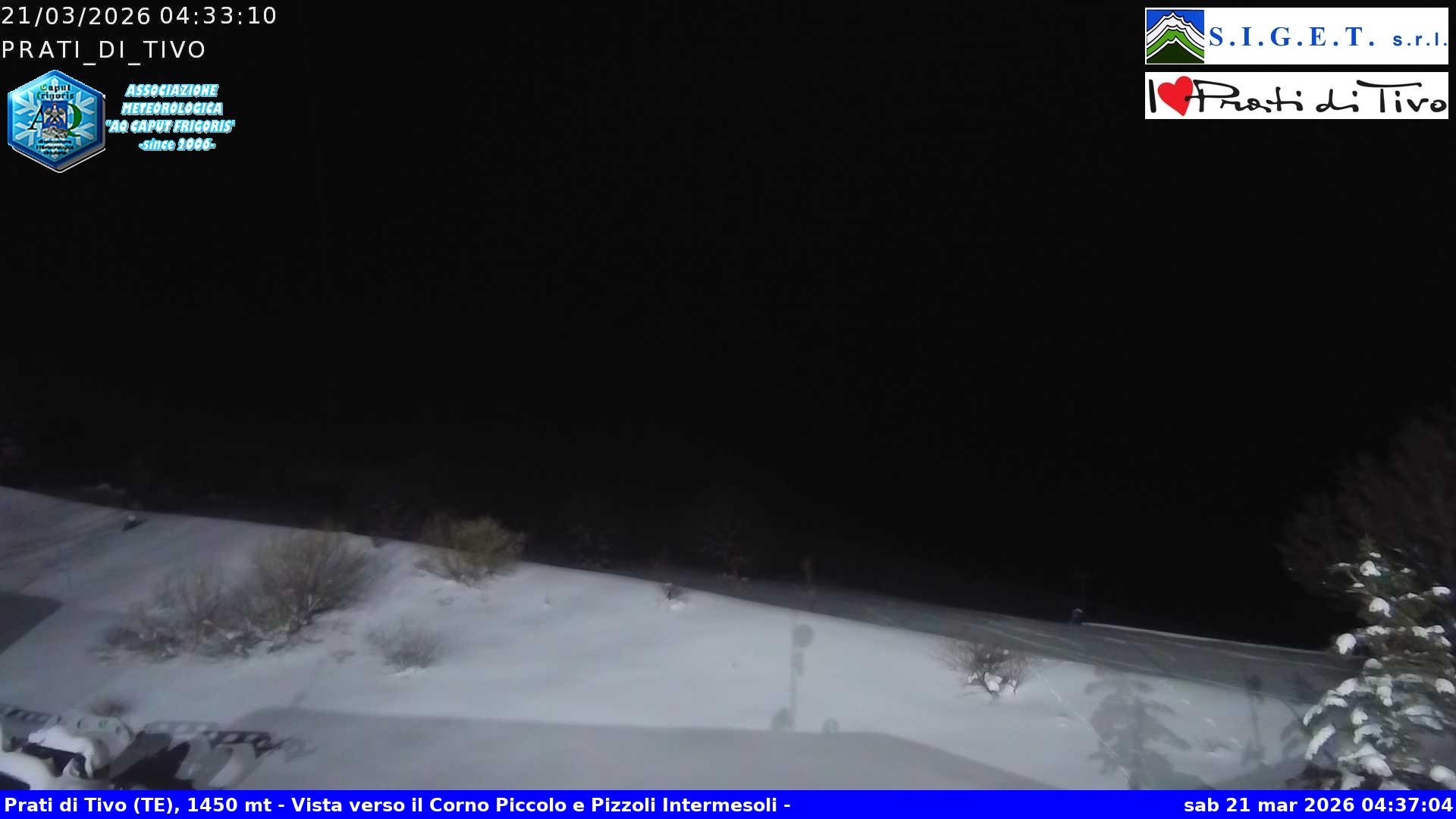 Archived image Webcam Prati di Tivo - Ski Area