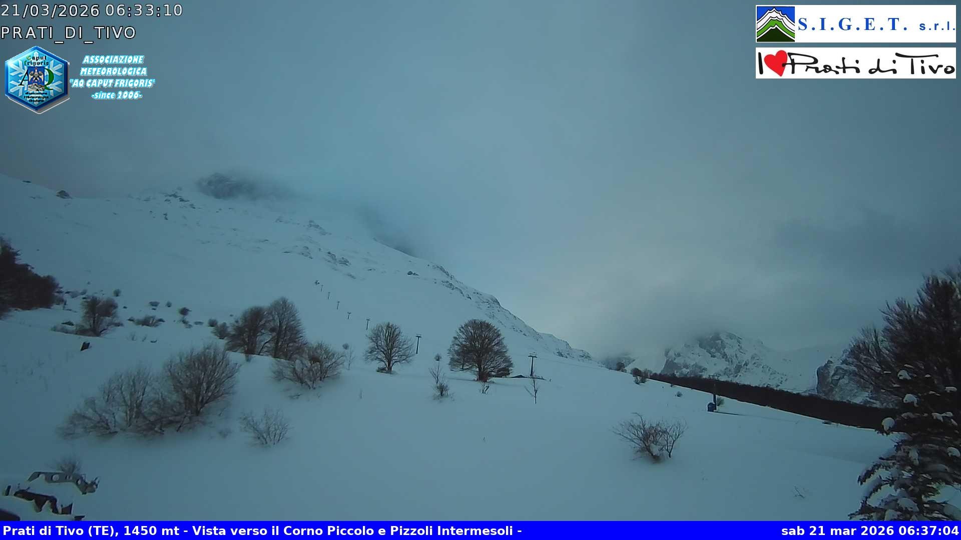 Archived image Webcam Prati di Tivo - Ski Area