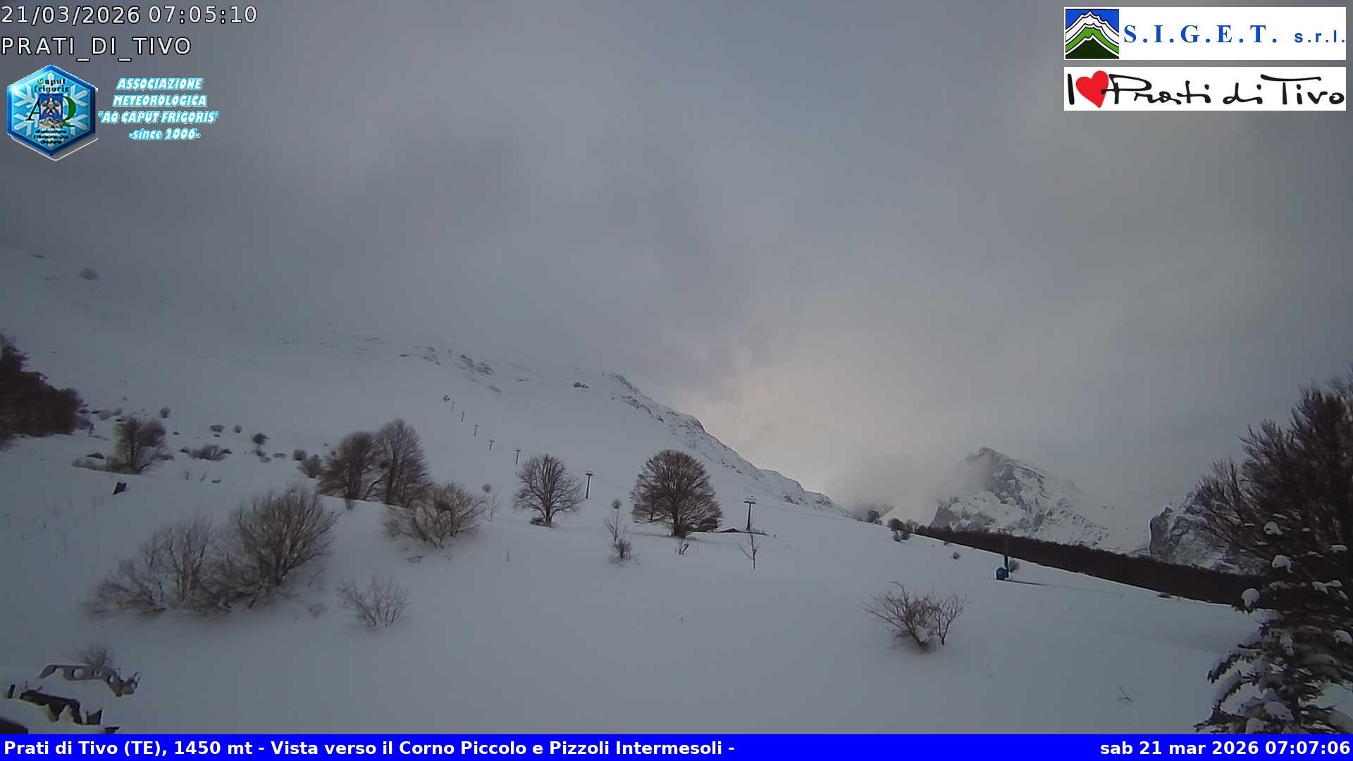 Archived image Webcam Prati di Tivo - Ski Area