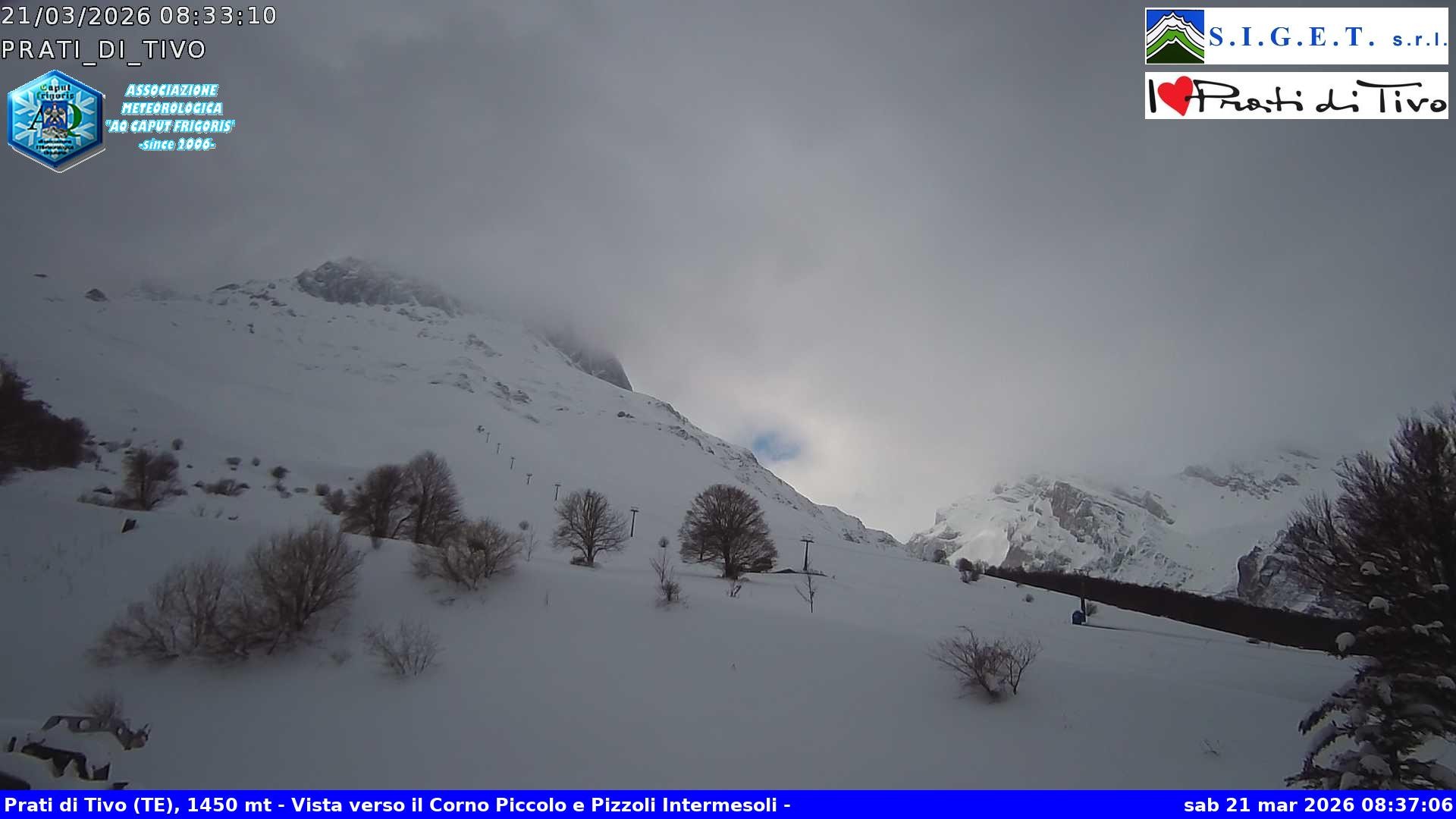 Archived image Webcam Prati di Tivo - Ski Area