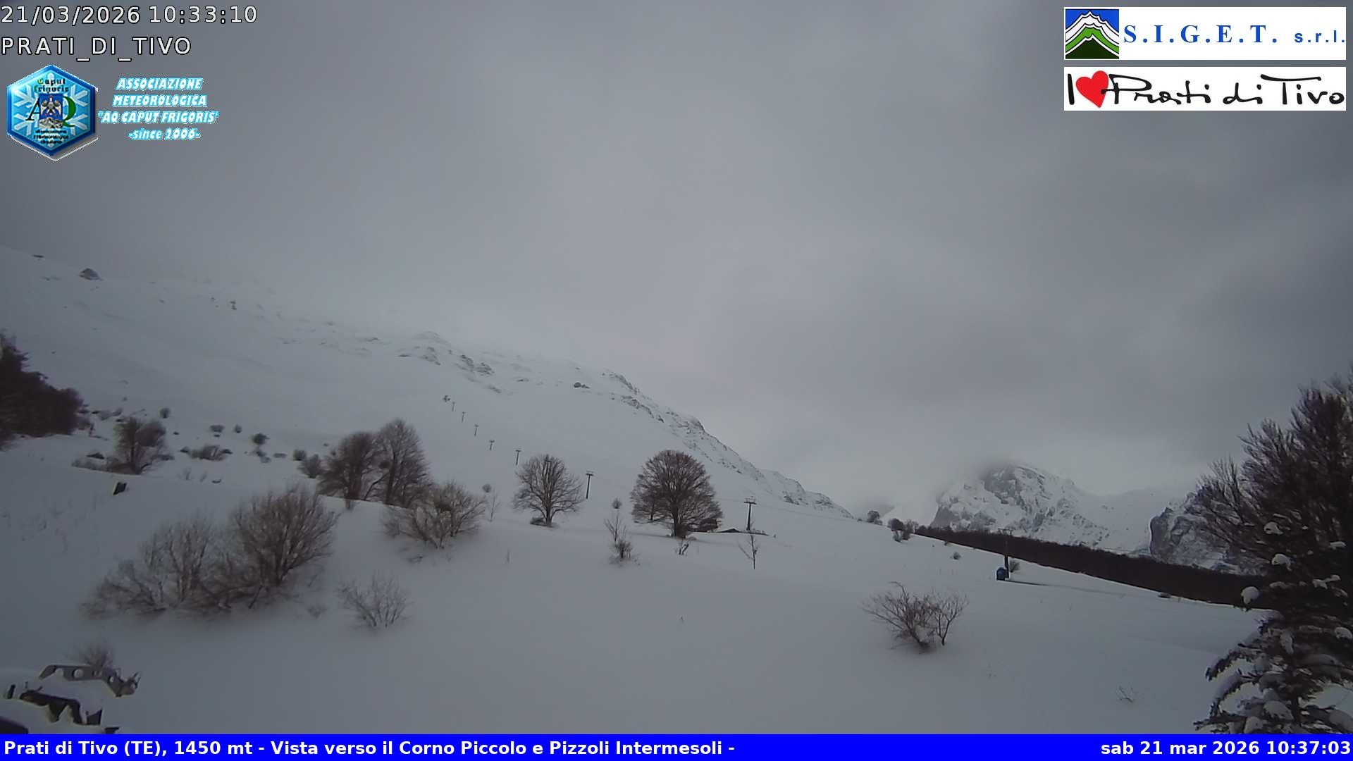 Archived image Webcam Prati di Tivo - Ski Area