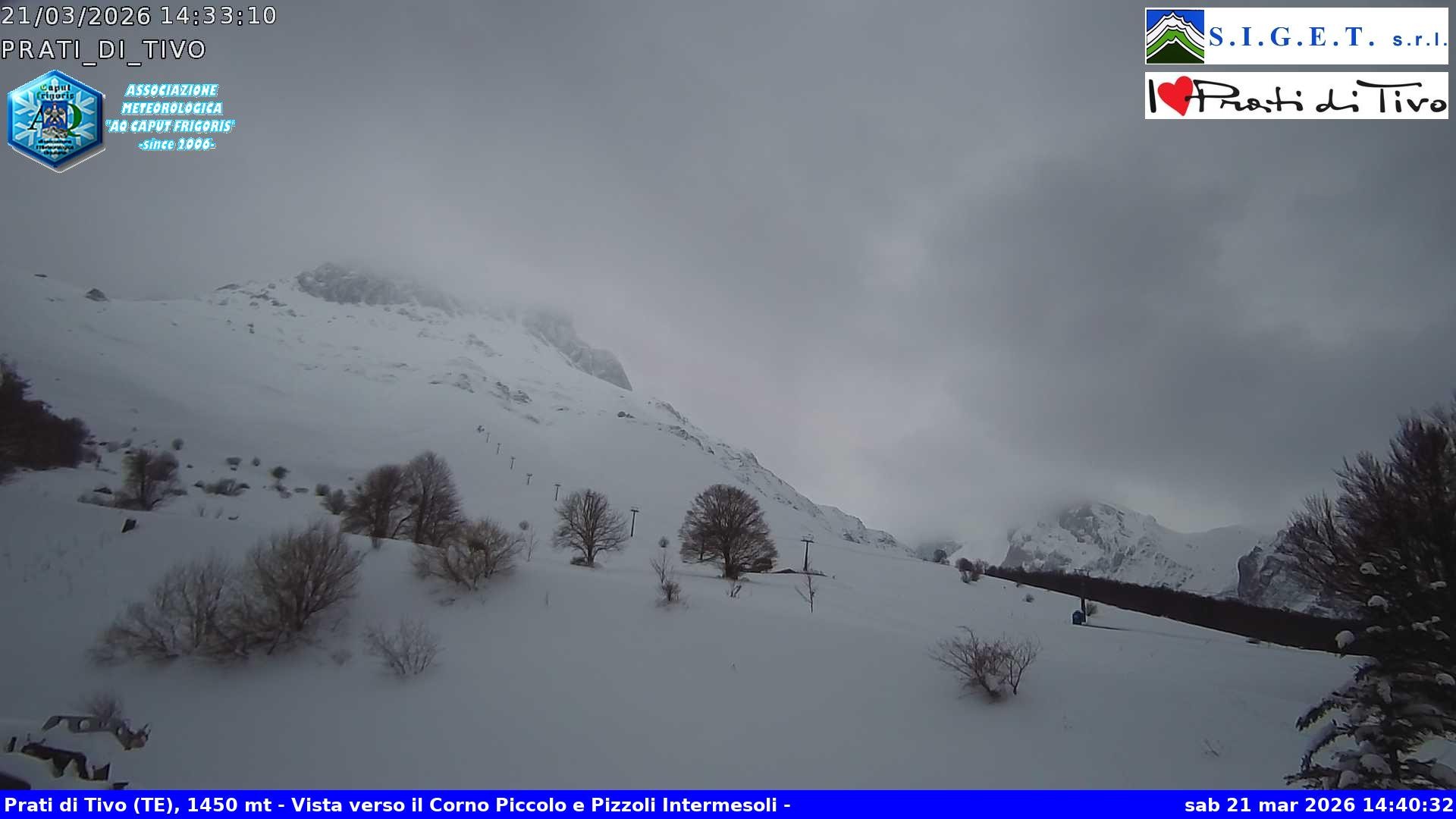 Archived image Webcam Prati di Tivo - Ski Area