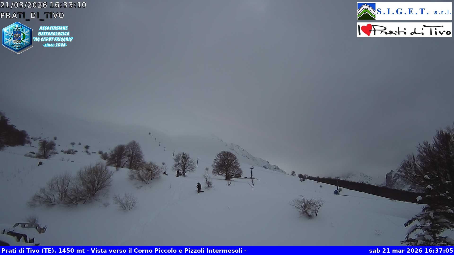 Archived image Webcam Prati di Tivo - Ski Area