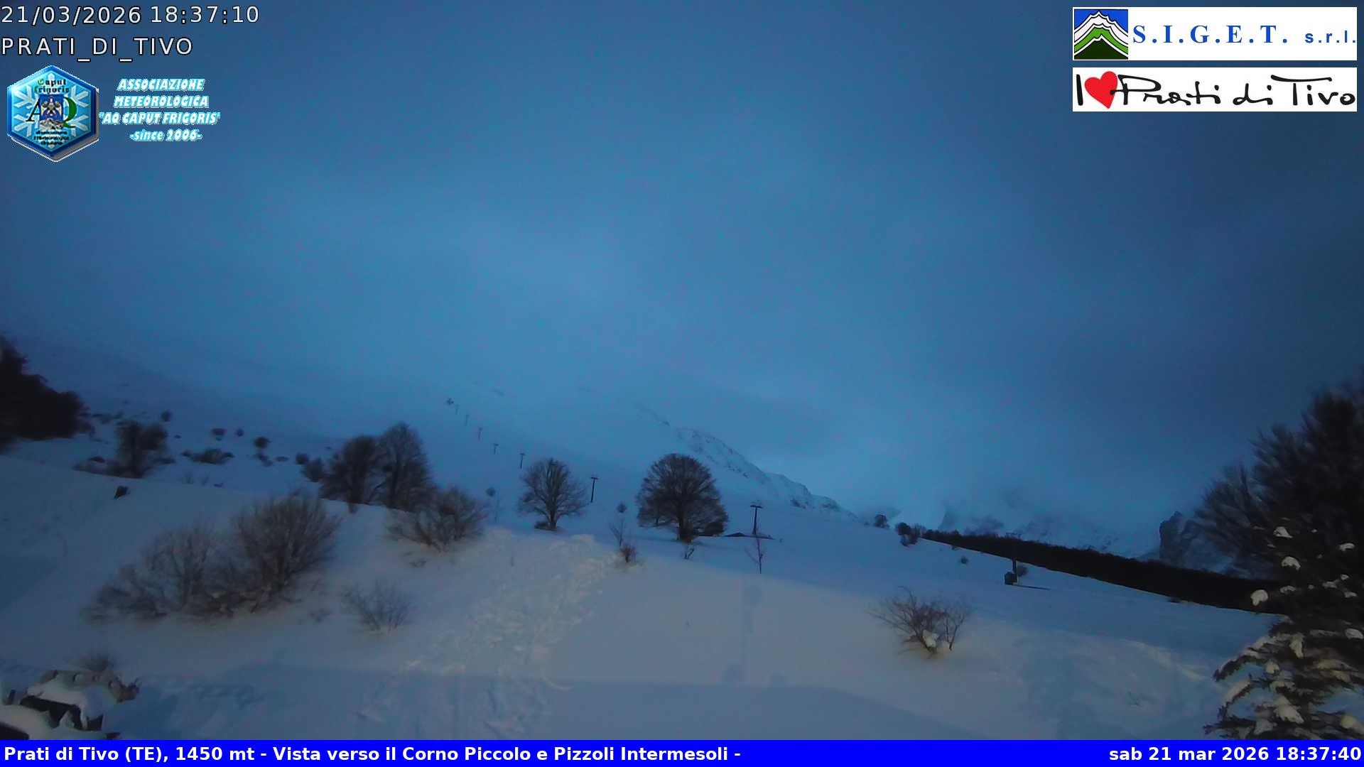 Archived image Webcam Prati di Tivo - Ski Area