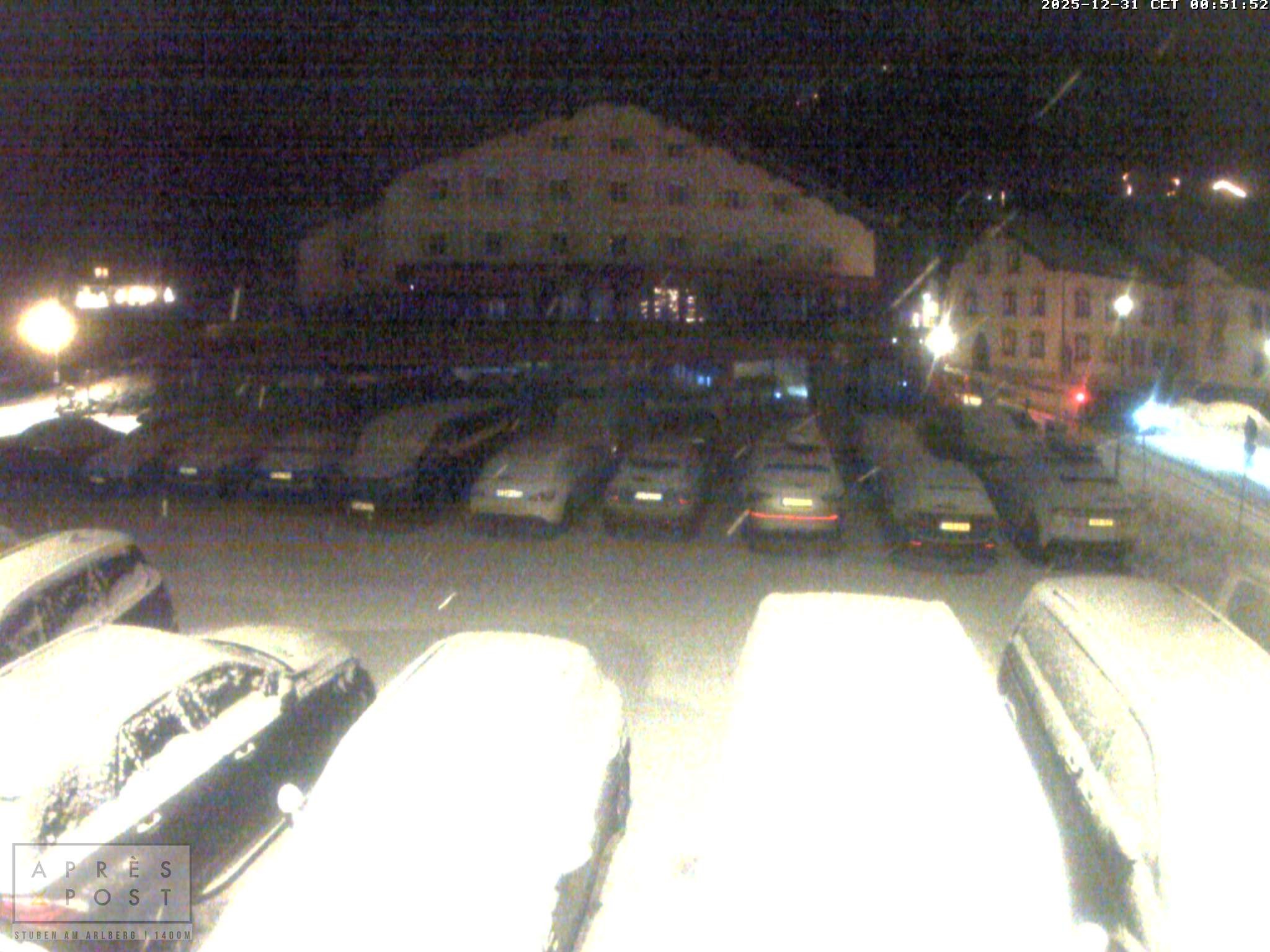 Archiv Foto Webcam Stuben am Arlberg - Blick auf das Après Post Hotel