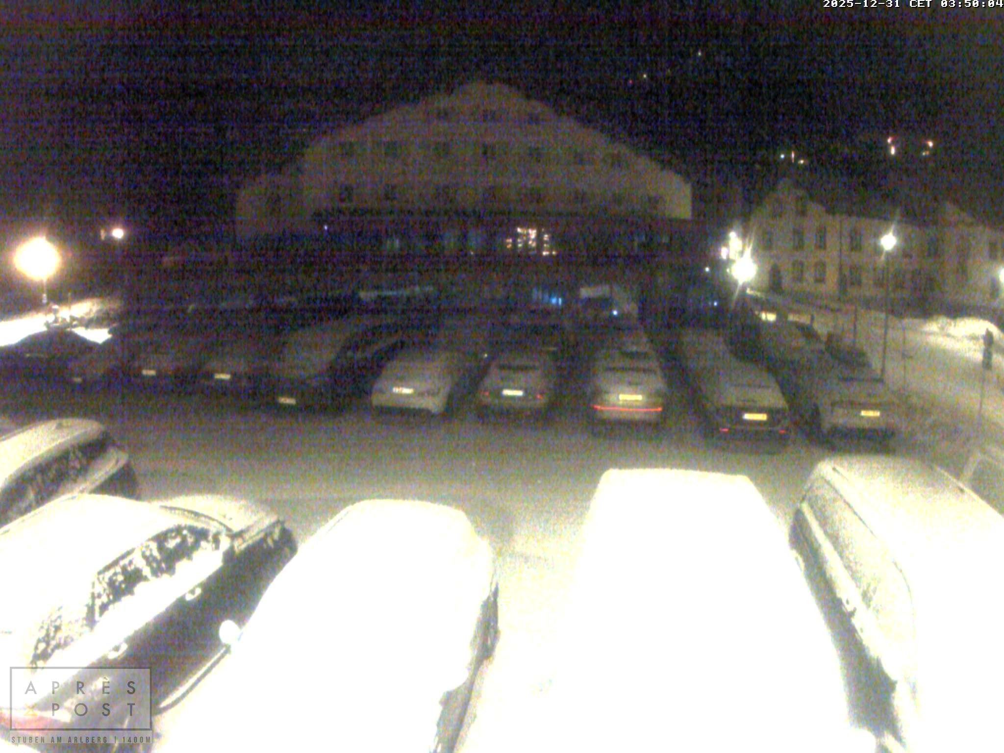 Archiv Foto Webcam Stuben am Arlberg - Blick auf das Après Post Hotel