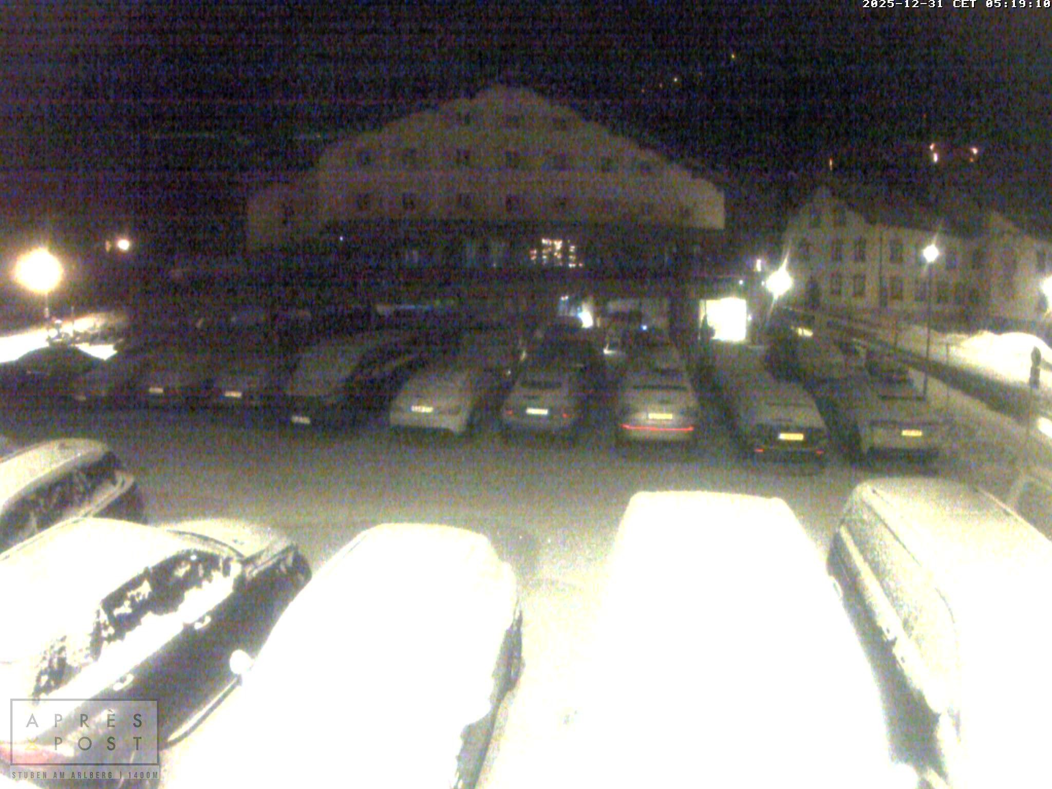 Archiv Foto Webcam Stuben am Arlberg - Blick auf das Après Post Hotel