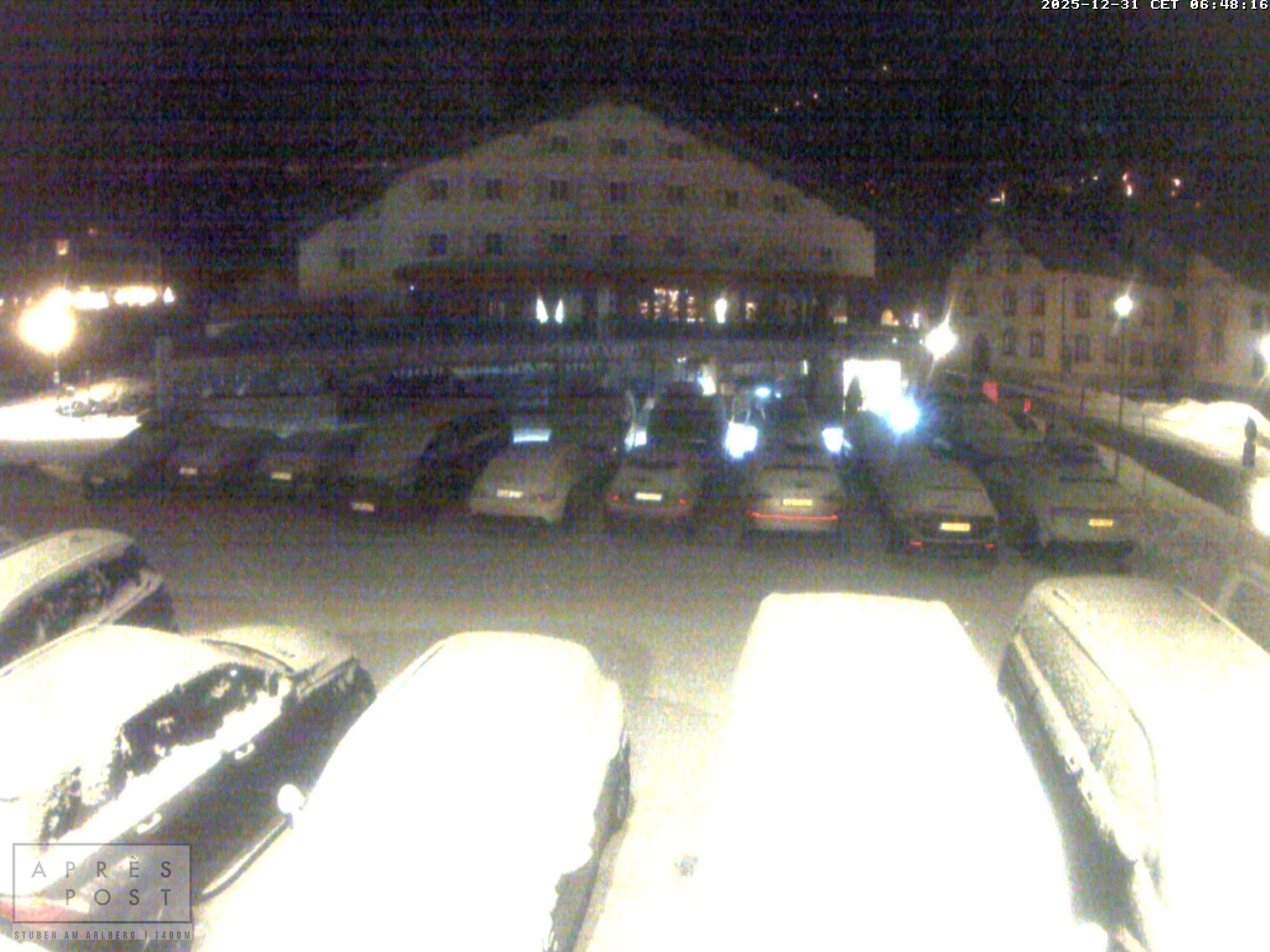 Archiv Foto Webcam Stuben am Arlberg - Blick auf das Après Post Hotel