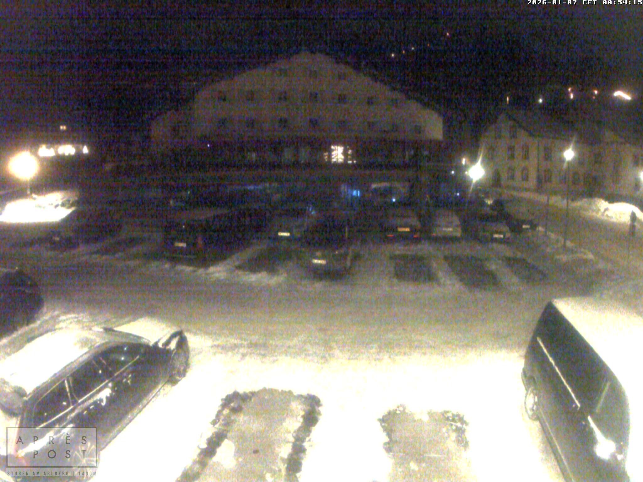 Archiv Foto Webcam Stuben am Arlberg - Blick auf das Après Post Hotel