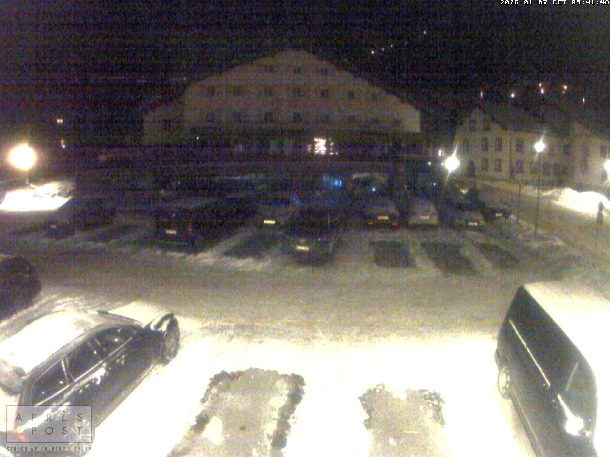 Archiv Foto Webcam Stuben am Arlberg - Blick auf das Après Post Hotel