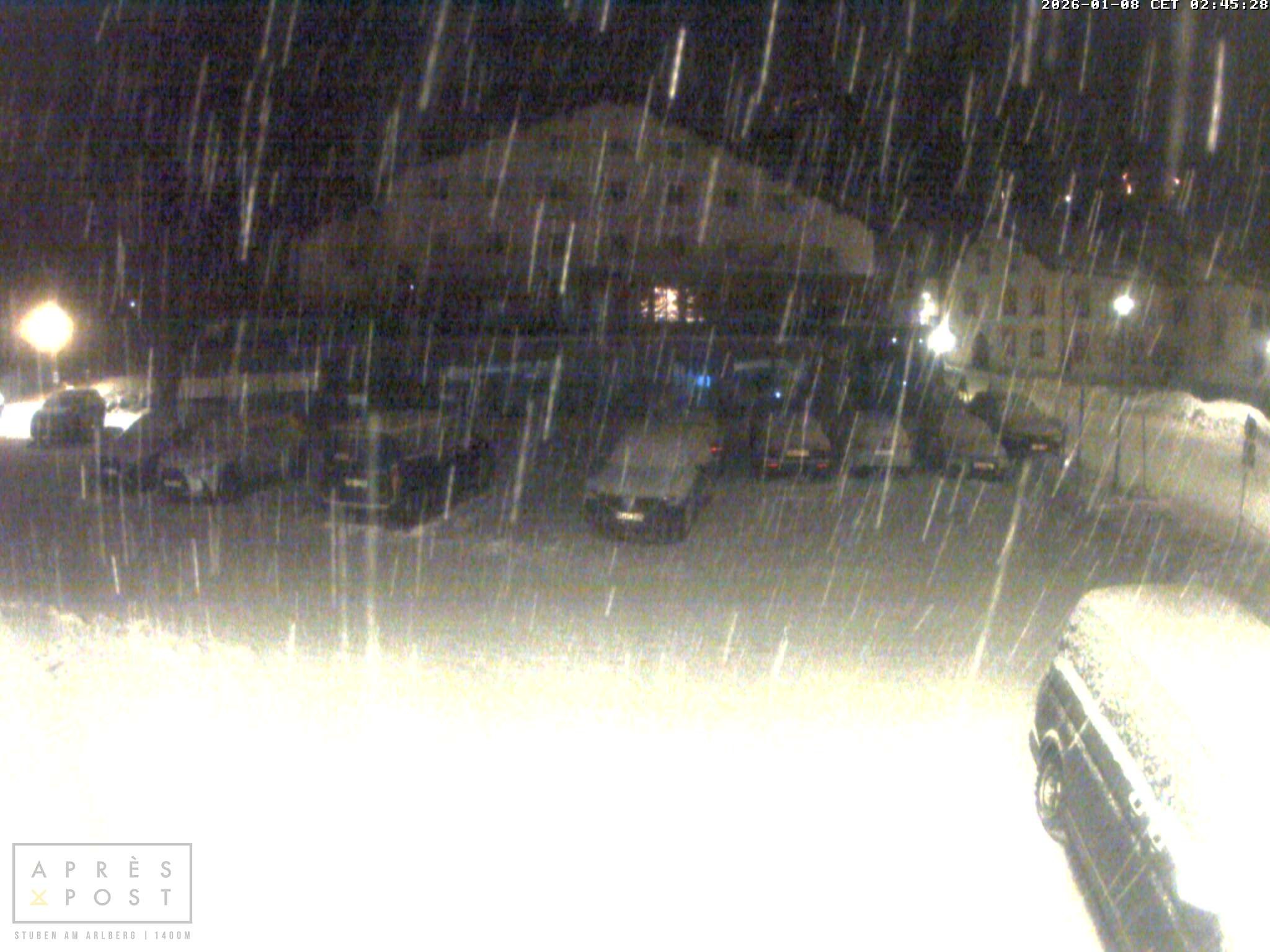 Archiv Foto Webcam Stuben am Arlberg - Blick auf das Après Post Hotel