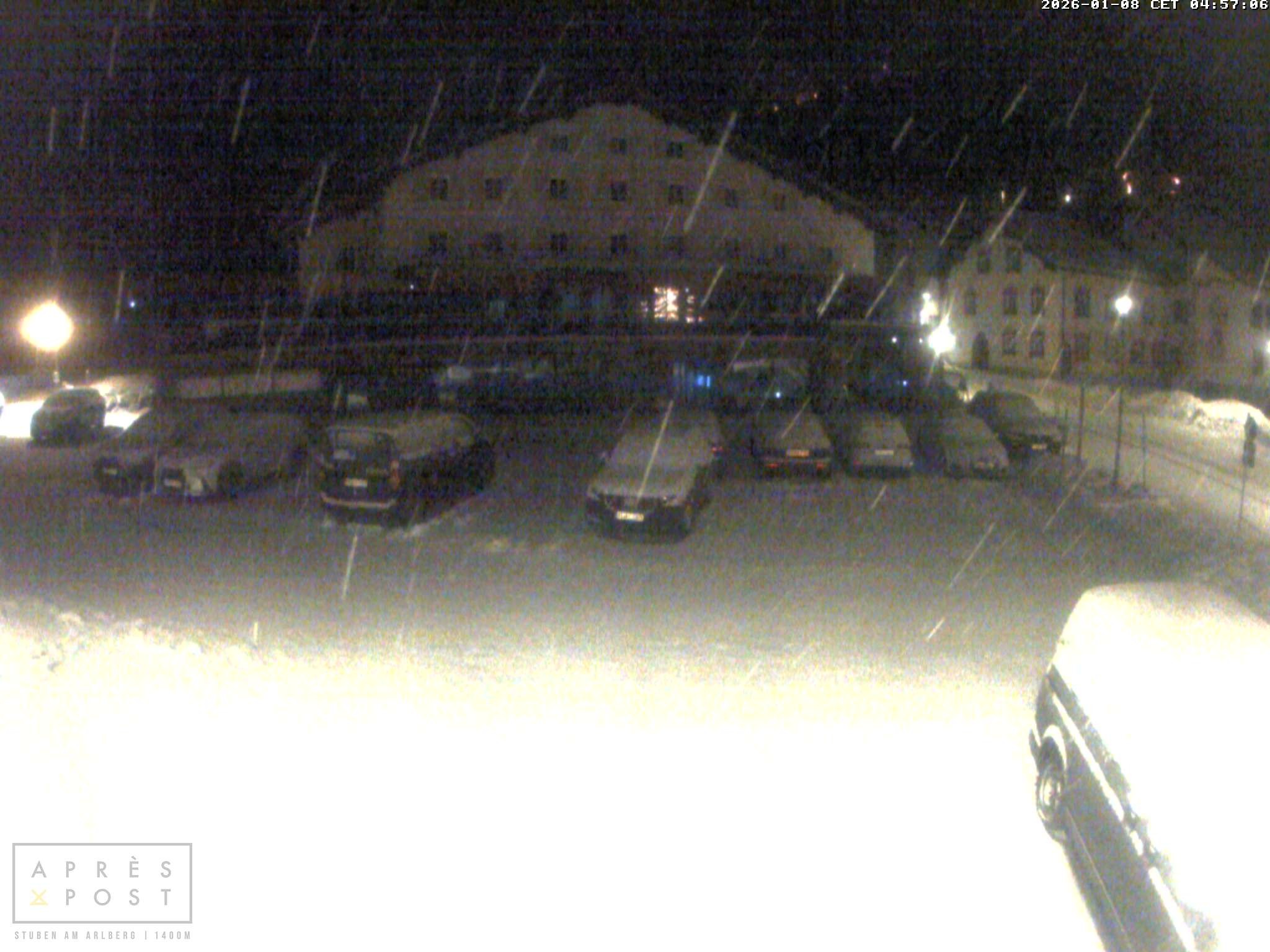Archiv Foto Webcam Stuben am Arlberg - Blick auf das Après Post Hotel
