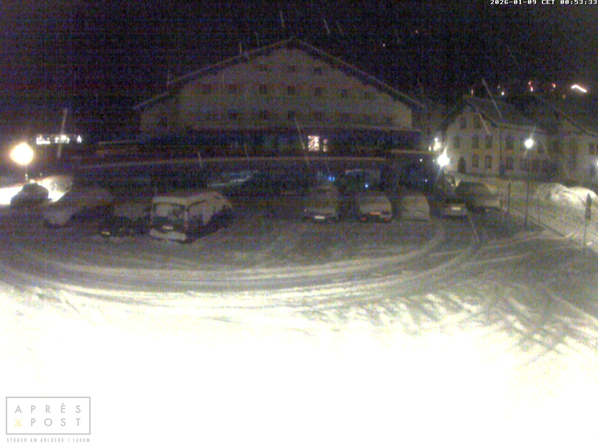 Archiv Foto Webcam Stuben am Arlberg - Blick auf das Après Post Hotel
