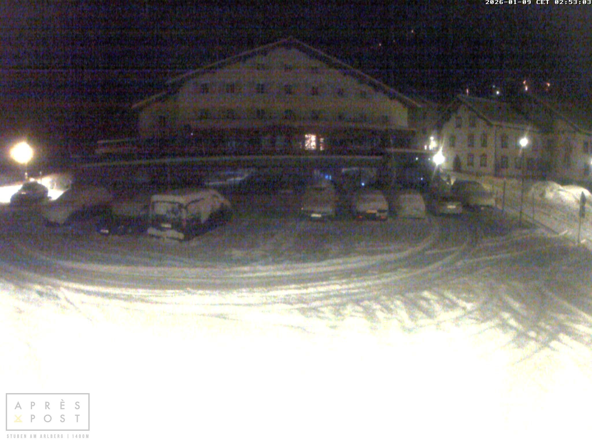 Archiv Foto Webcam Stuben am Arlberg - Blick auf das Après Post Hotel