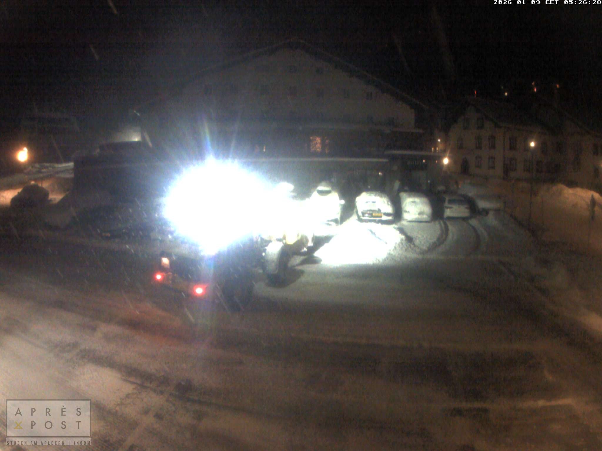 Archiv Foto Webcam Stuben am Arlberg - Blick auf das Après Post Hotel