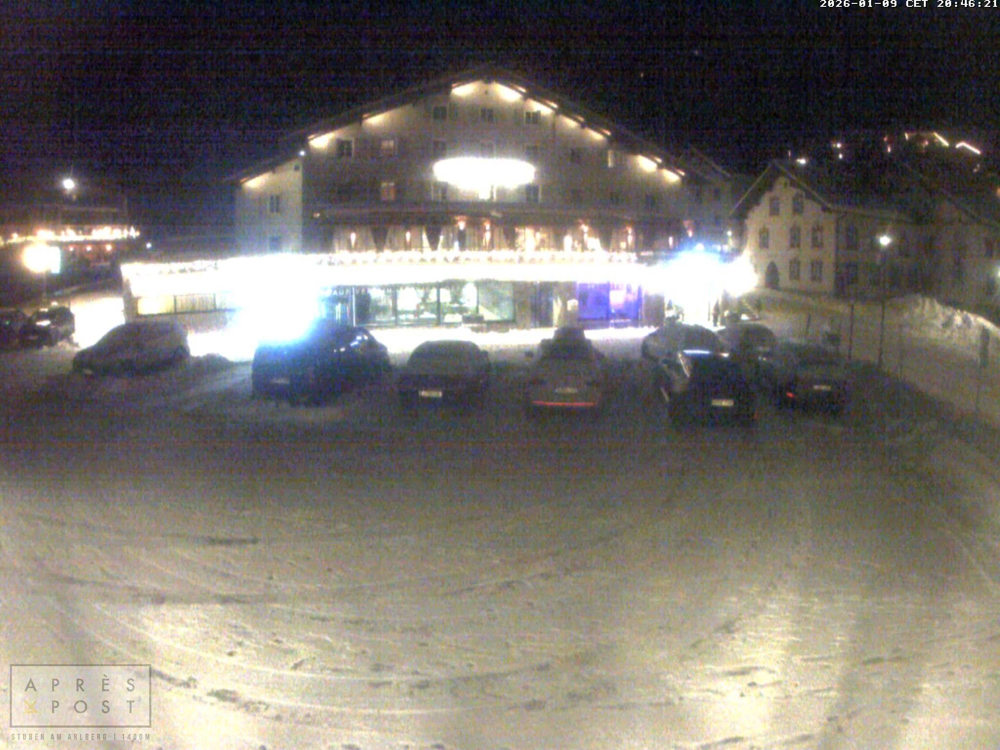 Archiv Foto Webcam Stuben am Arlberg - Blick auf das Après Post Hotel