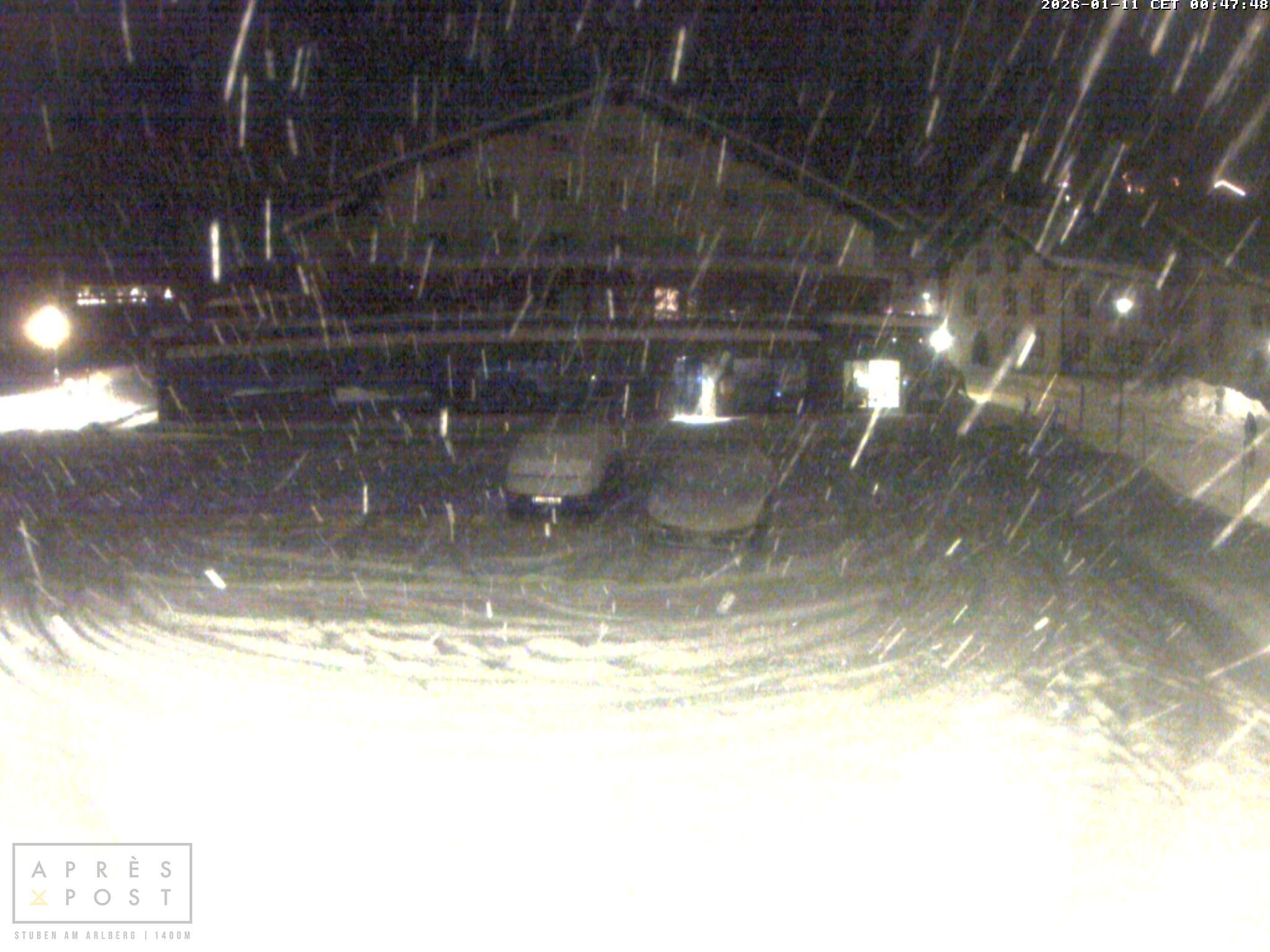 Archiv Foto Webcam Stuben am Arlberg - Blick auf das Après Post Hotel