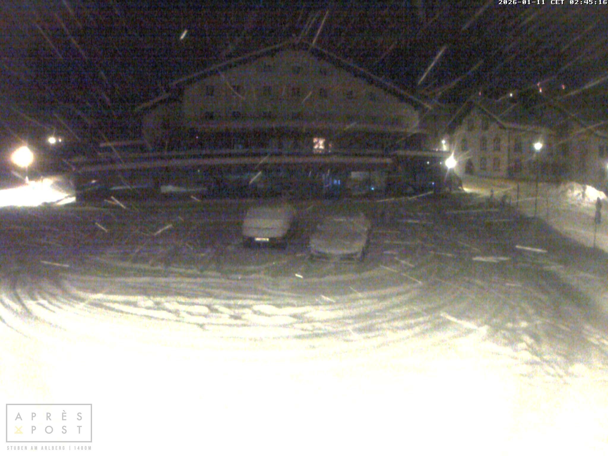 Archiv Foto Webcam Stuben am Arlberg - Blick auf das Après Post Hotel