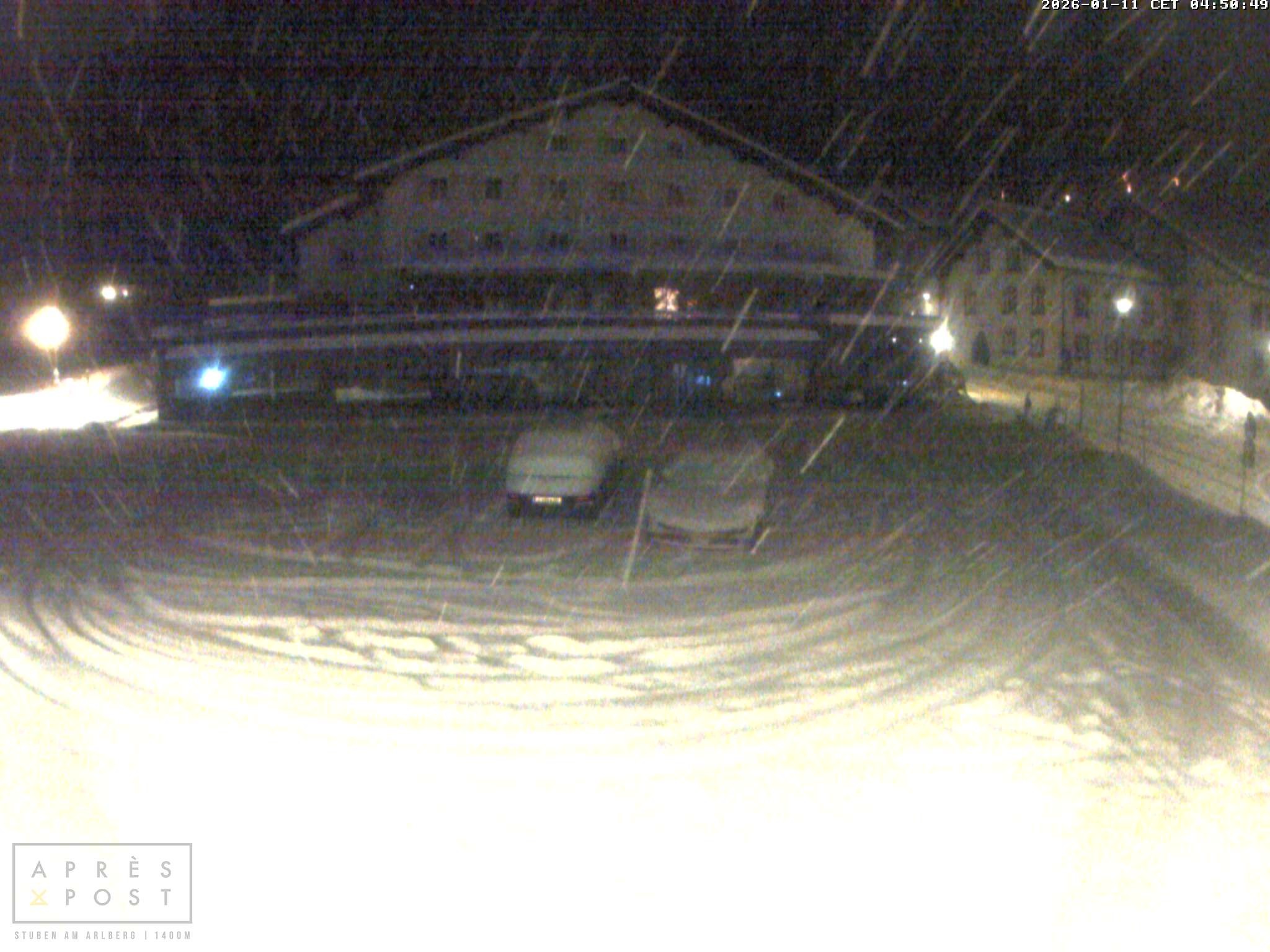 Archiv Foto Webcam Stuben am Arlberg - Blick auf das Après Post Hotel