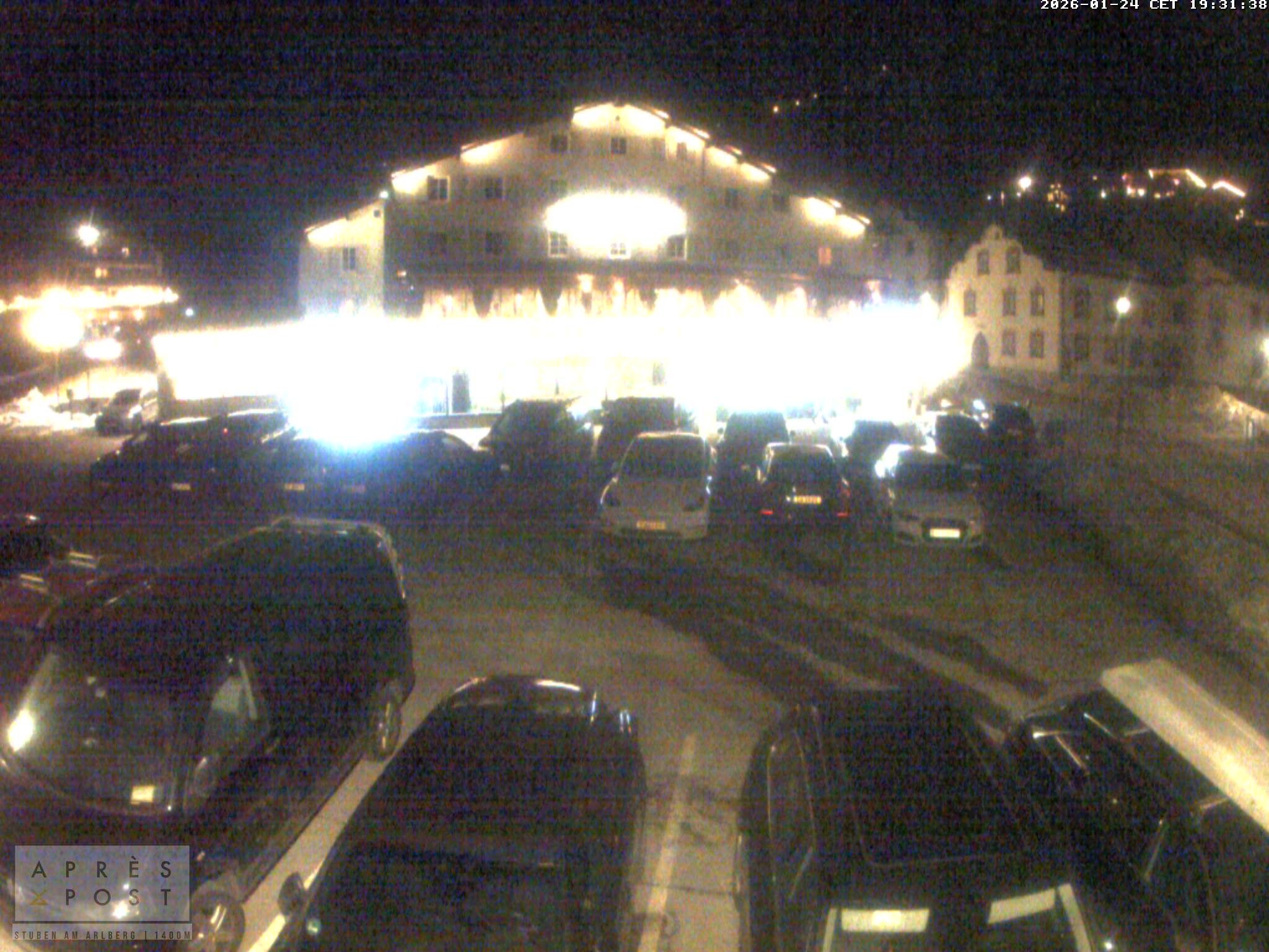 Archiv Foto Webcam Stuben am Arlberg - Blick auf das Après Post Hotel