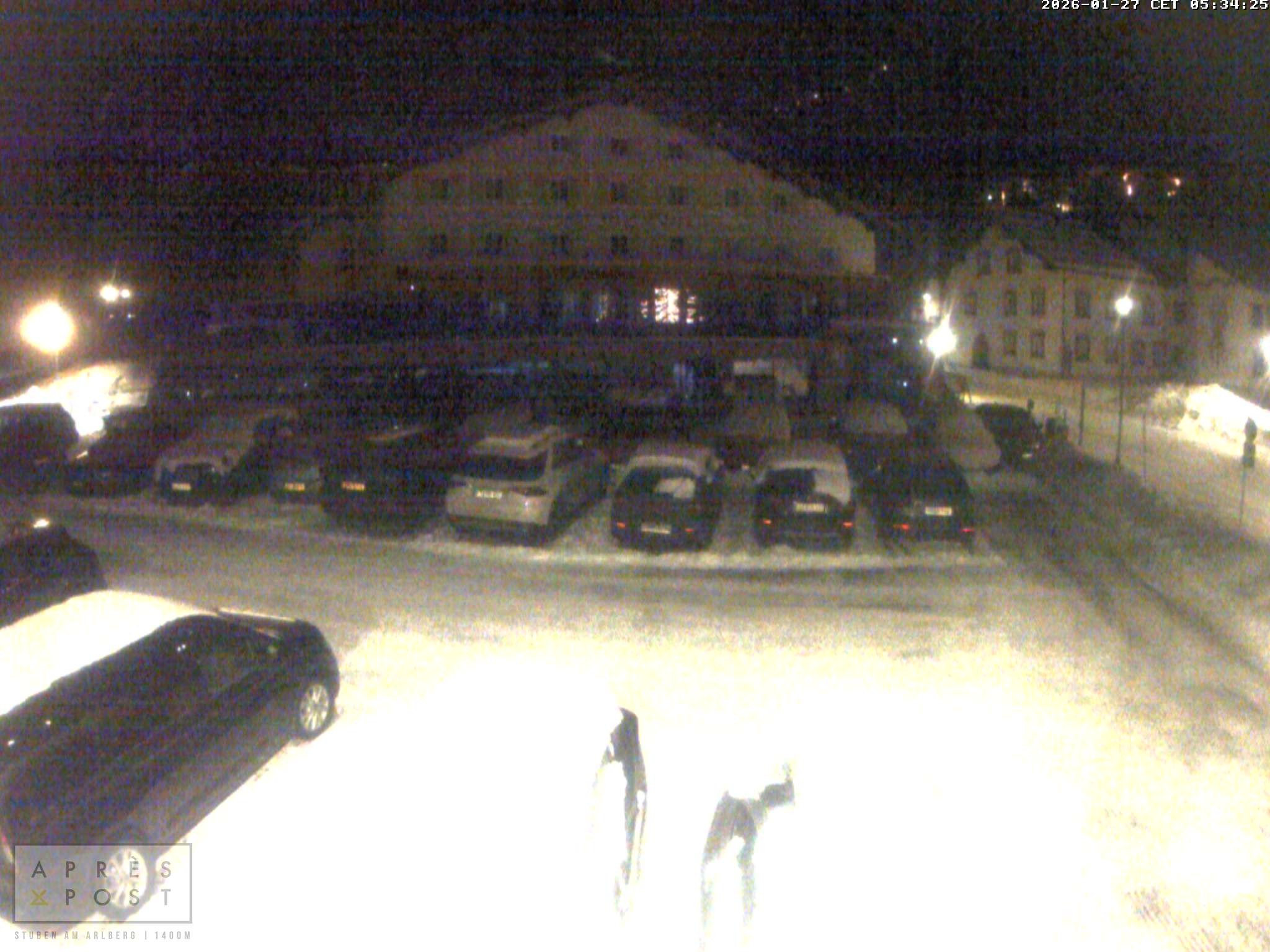 Archiv Foto Webcam Stuben am Arlberg - Blick auf das Après Post Hotel