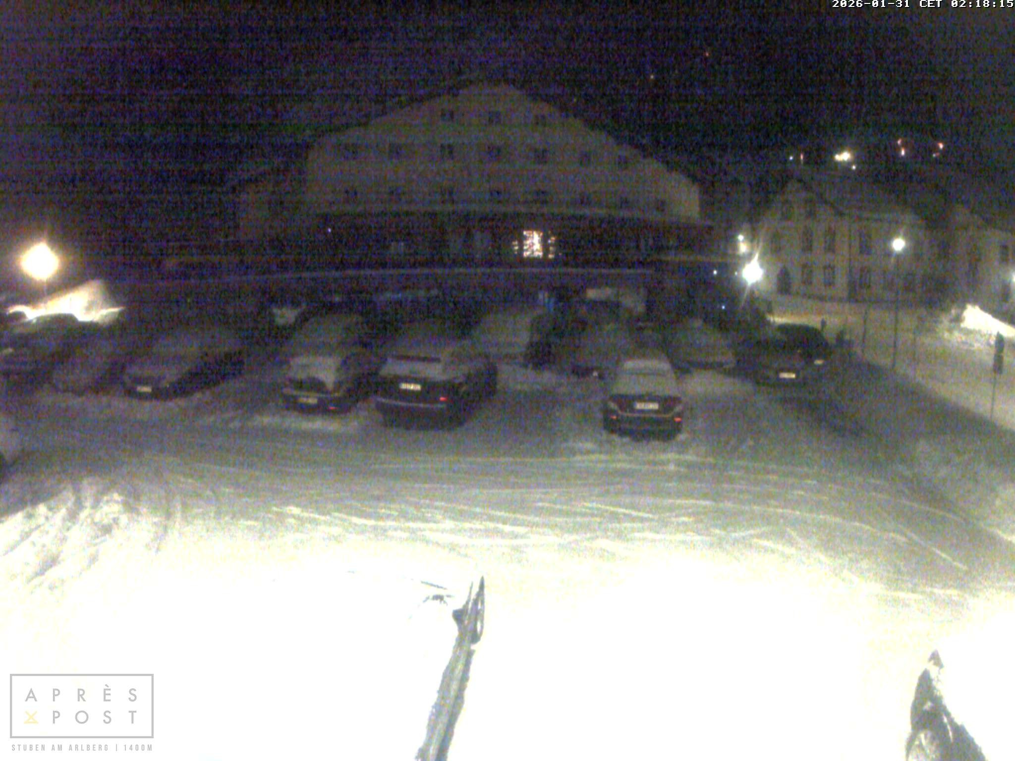 Archiv Foto Webcam Stuben am Arlberg - Blick auf das Après Post Hotel