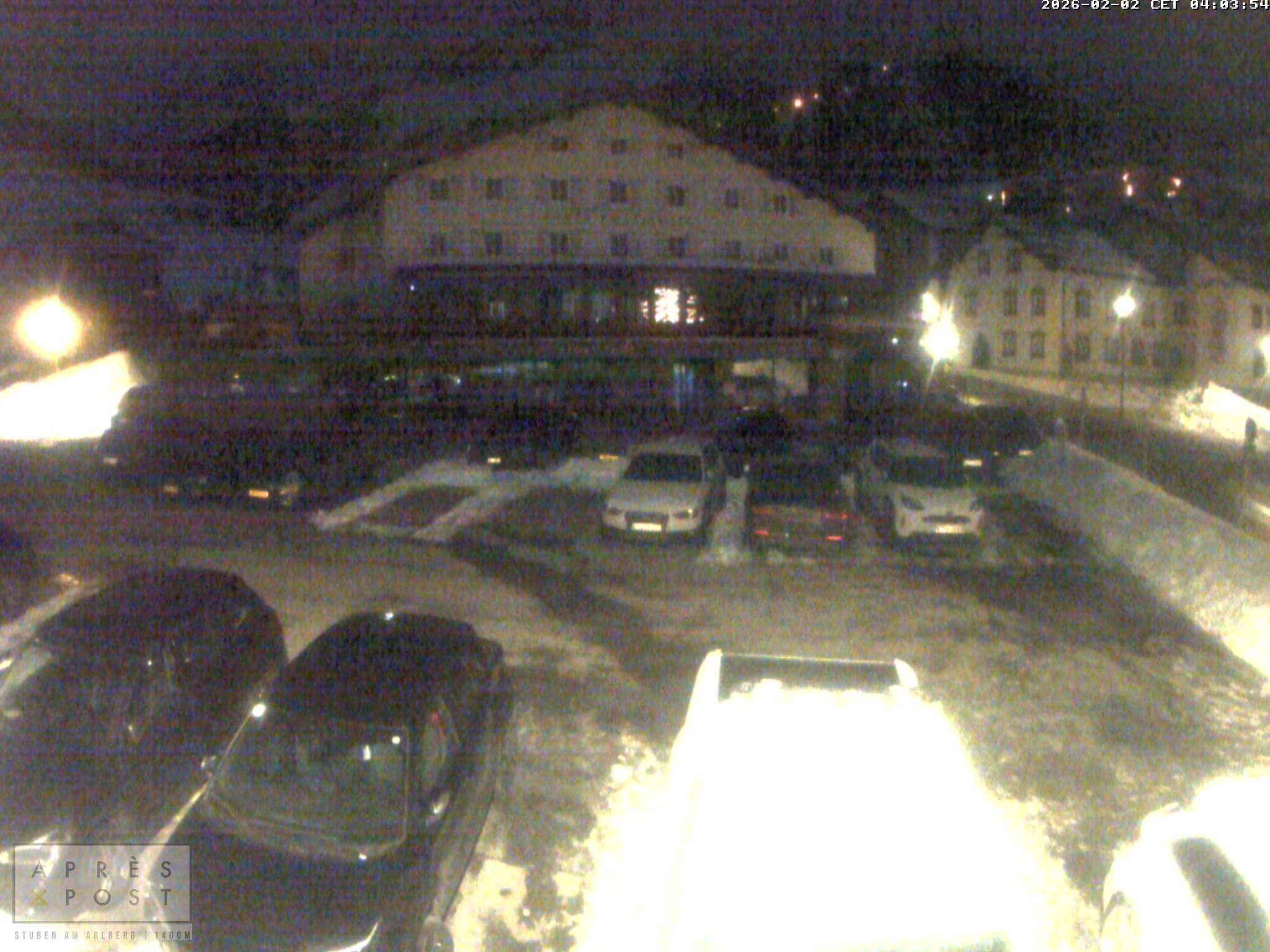 Archiv Foto Webcam Stuben am Arlberg - Blick auf das Après Post Hotel