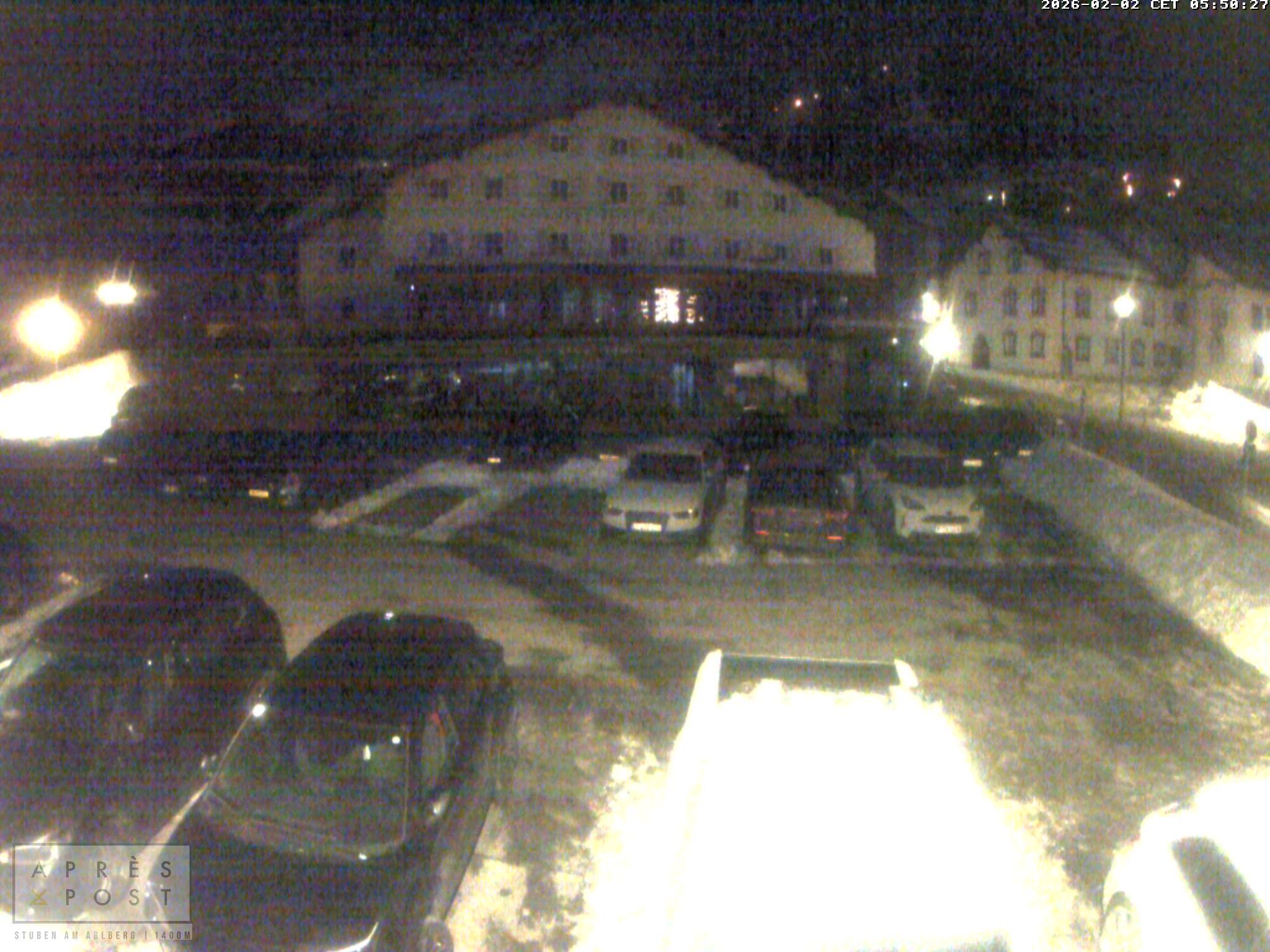 Archiv Foto Webcam Stuben am Arlberg - Blick auf das Après Post Hotel