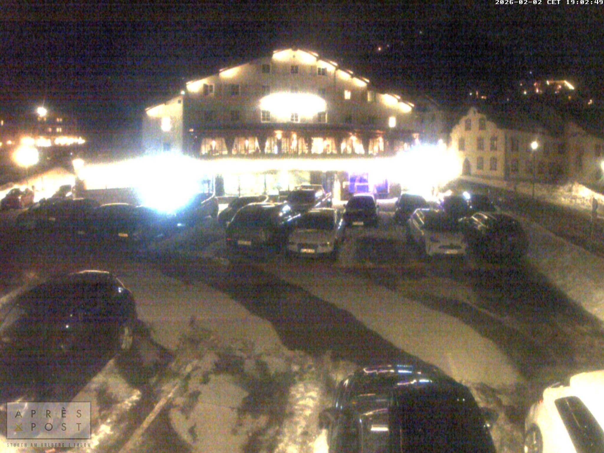Archiv Foto Webcam Stuben am Arlberg - Blick auf das Après Post Hotel