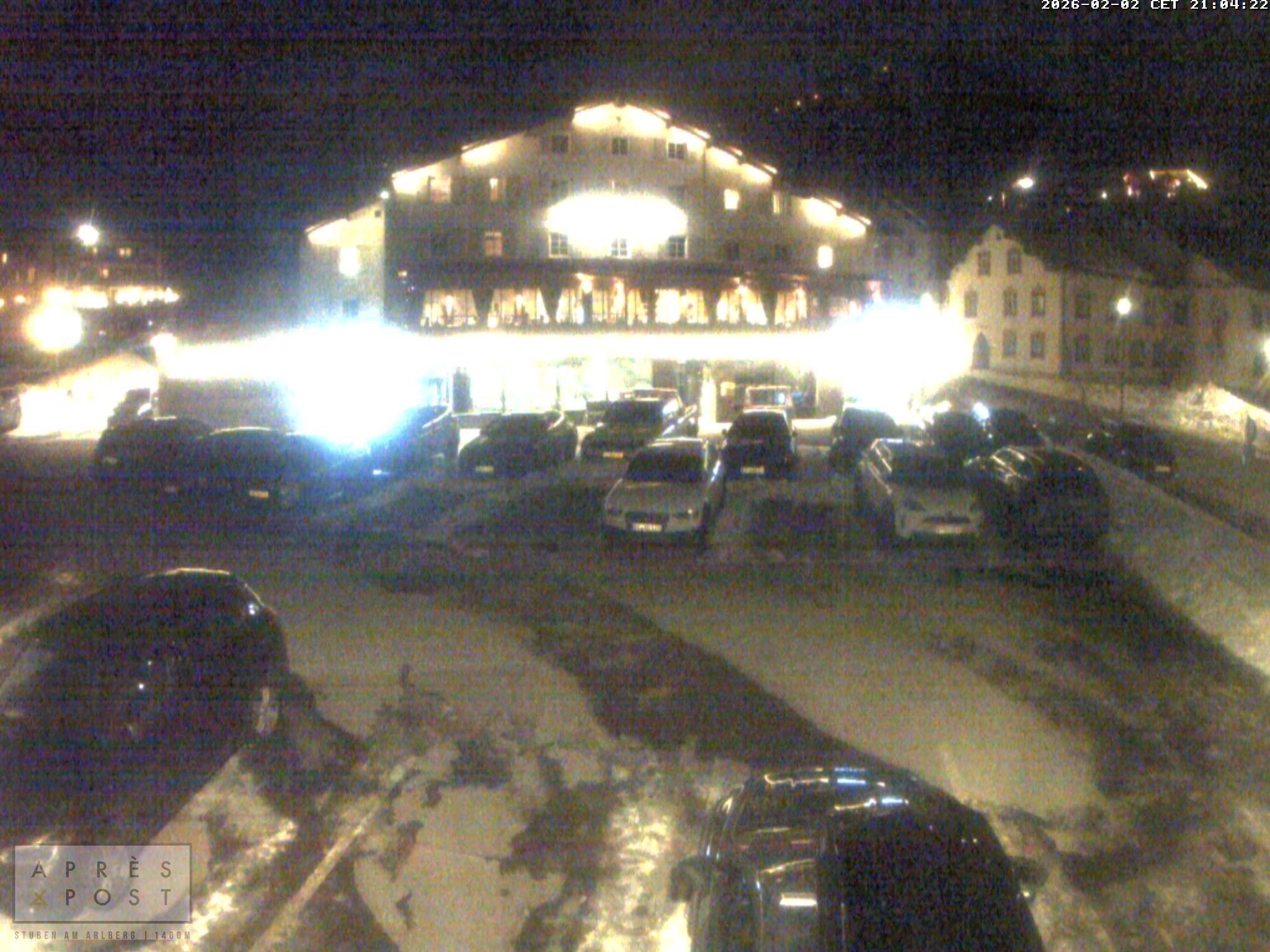 Archiv Foto Webcam Stuben am Arlberg - Blick auf das Après Post Hotel