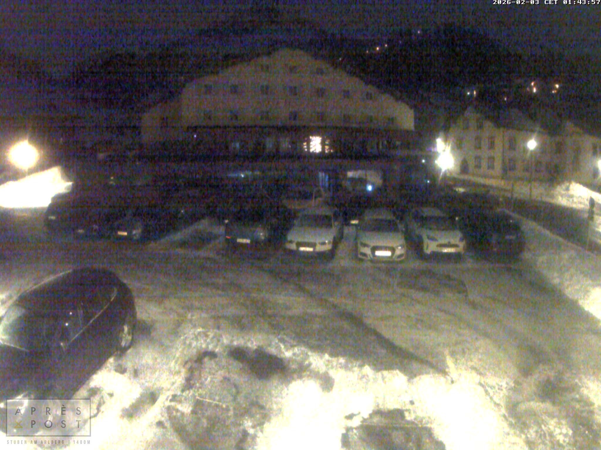 Archiv Foto Webcam Stuben am Arlberg - Blick auf das Après Post Hotel