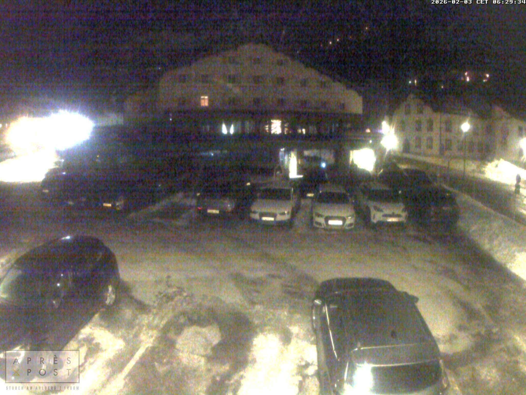 Archiv Foto Webcam Stuben am Arlberg - Blick auf das Après Post Hotel