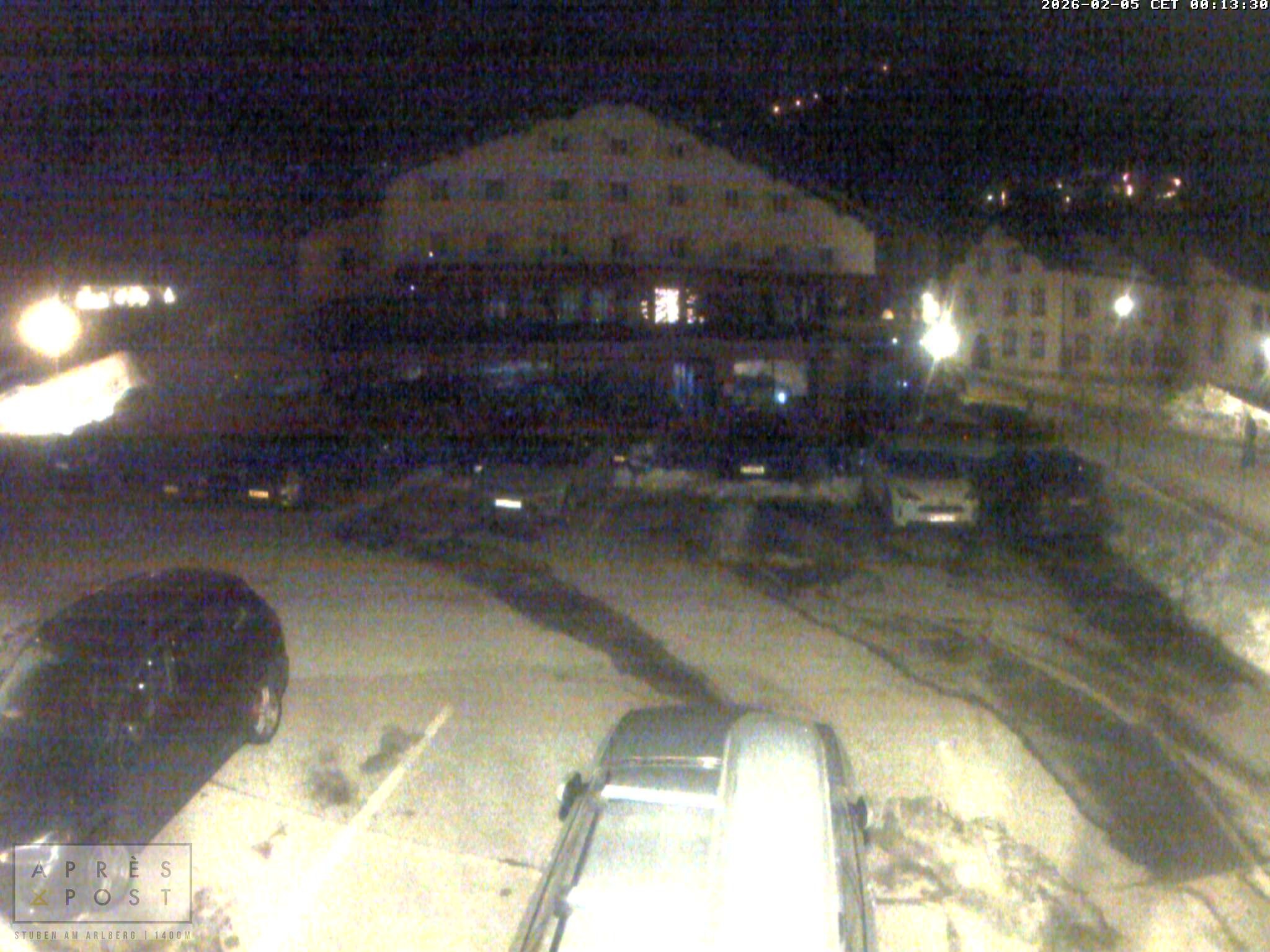 Archiv Foto Webcam Stuben am Arlberg - Blick auf das Après Post Hotel