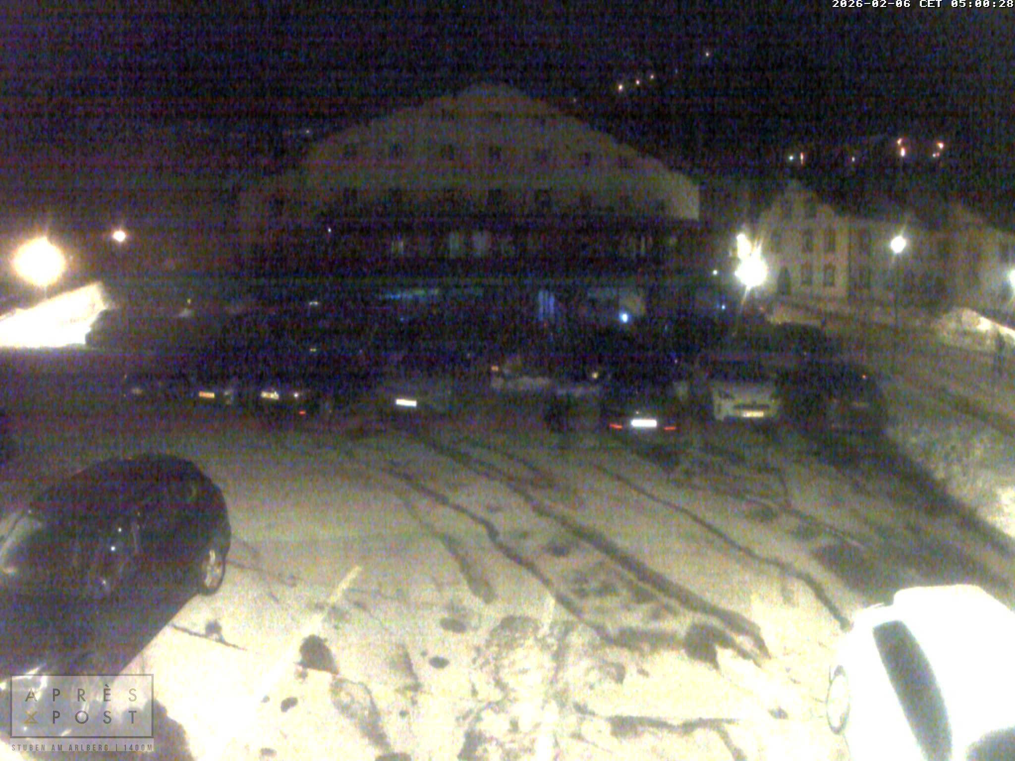 Archiv Foto Webcam Stuben am Arlberg - Blick auf das Après Post Hotel