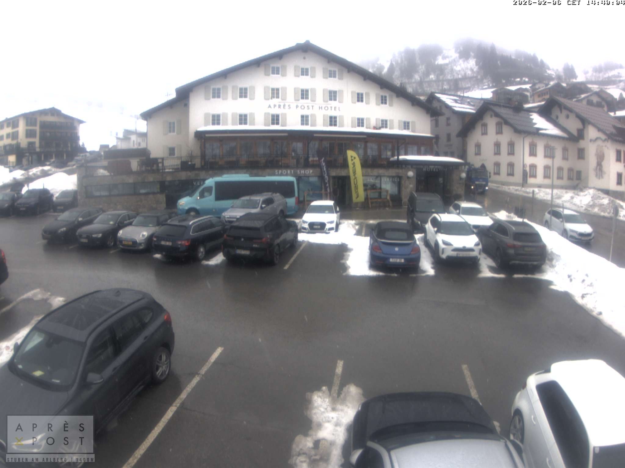 Archiv Foto Webcam Stuben am Arlberg - Blick auf das Après Post Hotel